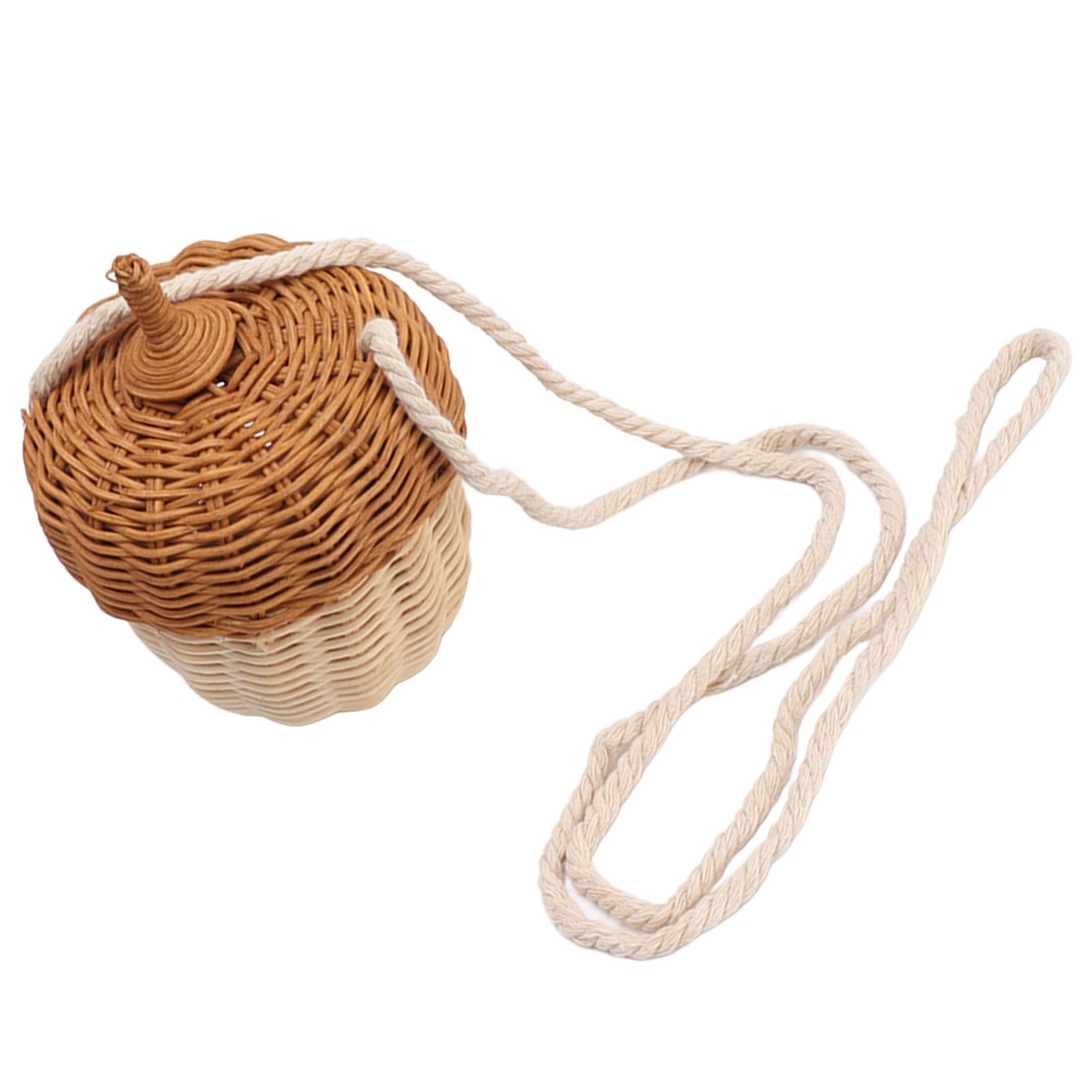 Kids Rattan Storage Basket Hand Woven Decorative Acorn Shaped Basket Bag for view 3