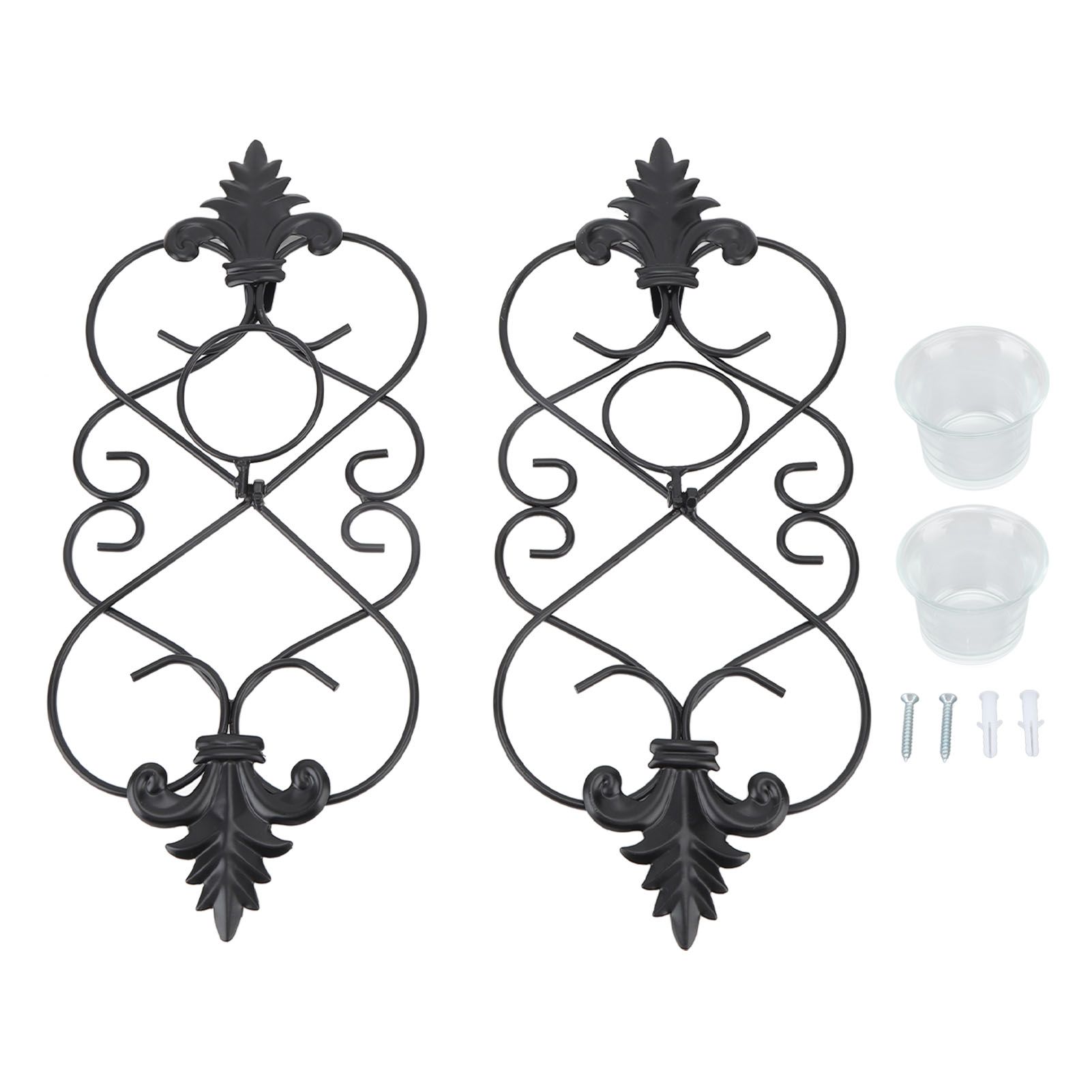 2PCS Wall Hanging Candle Holder Iron Hanging Wall Candle Holders for Home