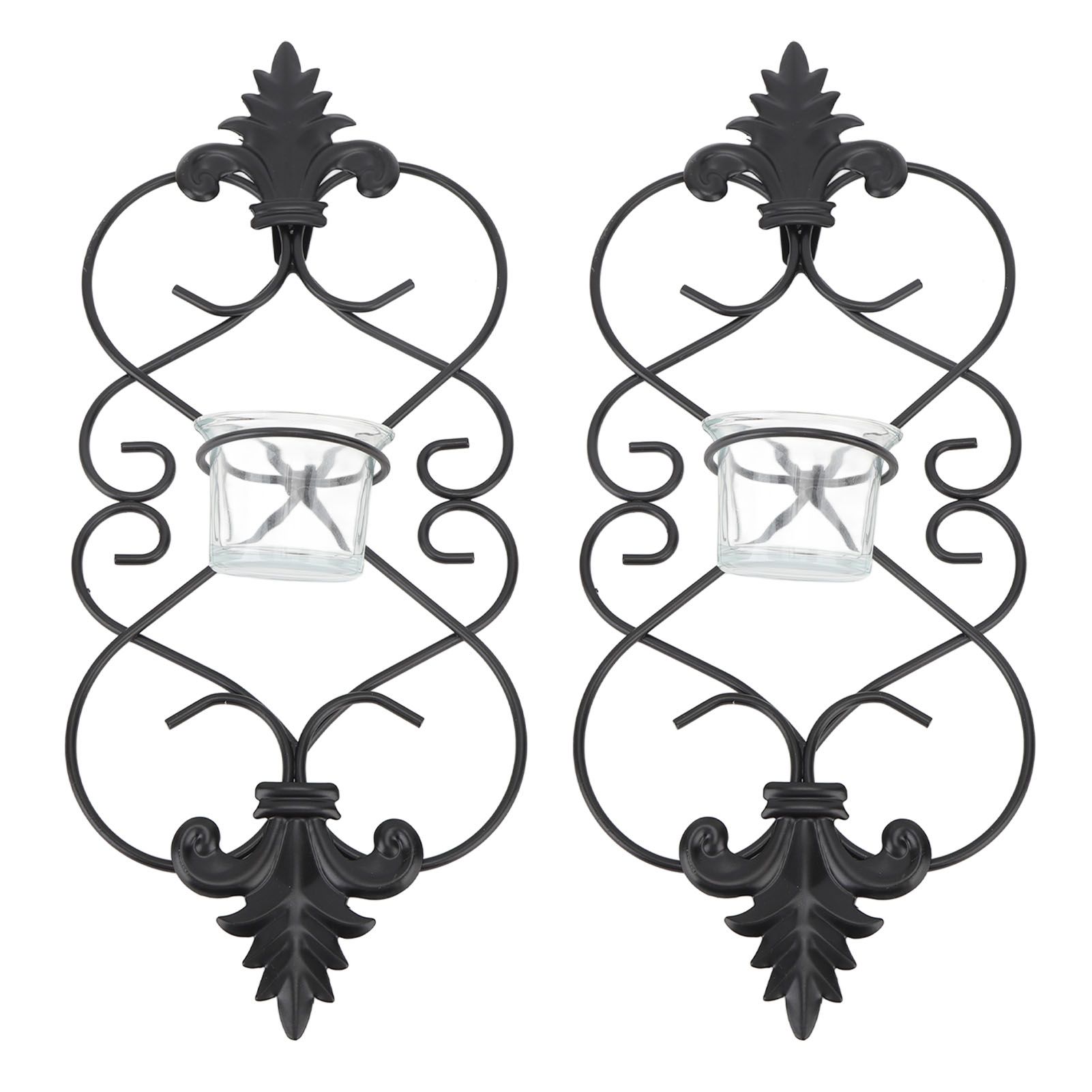 2PCS Wall Hanging Candle Holder Iron Hanging Wall Candle Holders for Home view 3