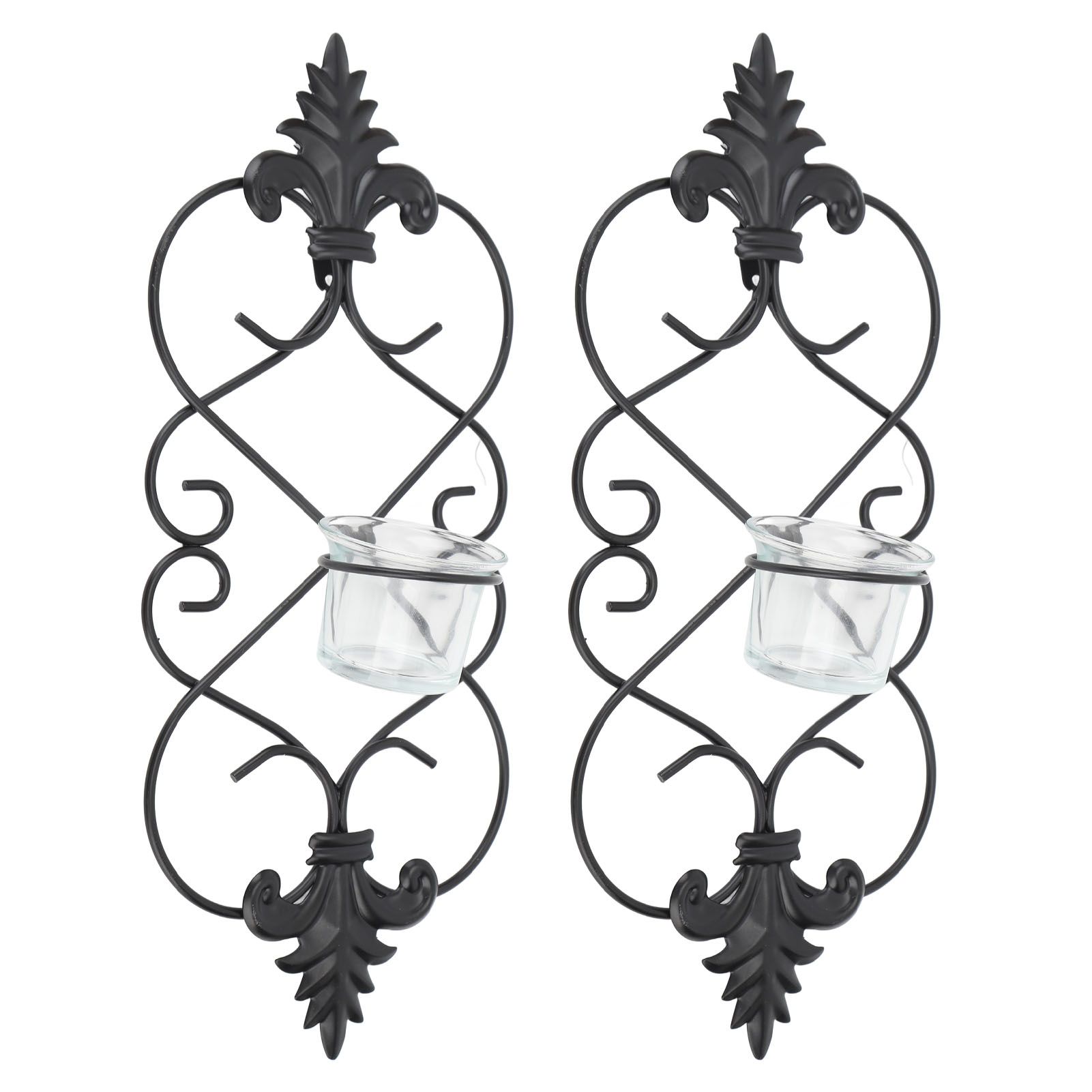 2PCS Wall Hanging Candle Holder Iron Hanging Wall Candle Holders for Home view 4