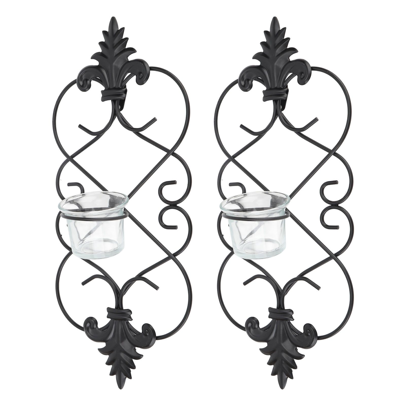 2PCS Wall Hanging Candle Holder Iron Hanging Wall Candle Holders for Home view 5