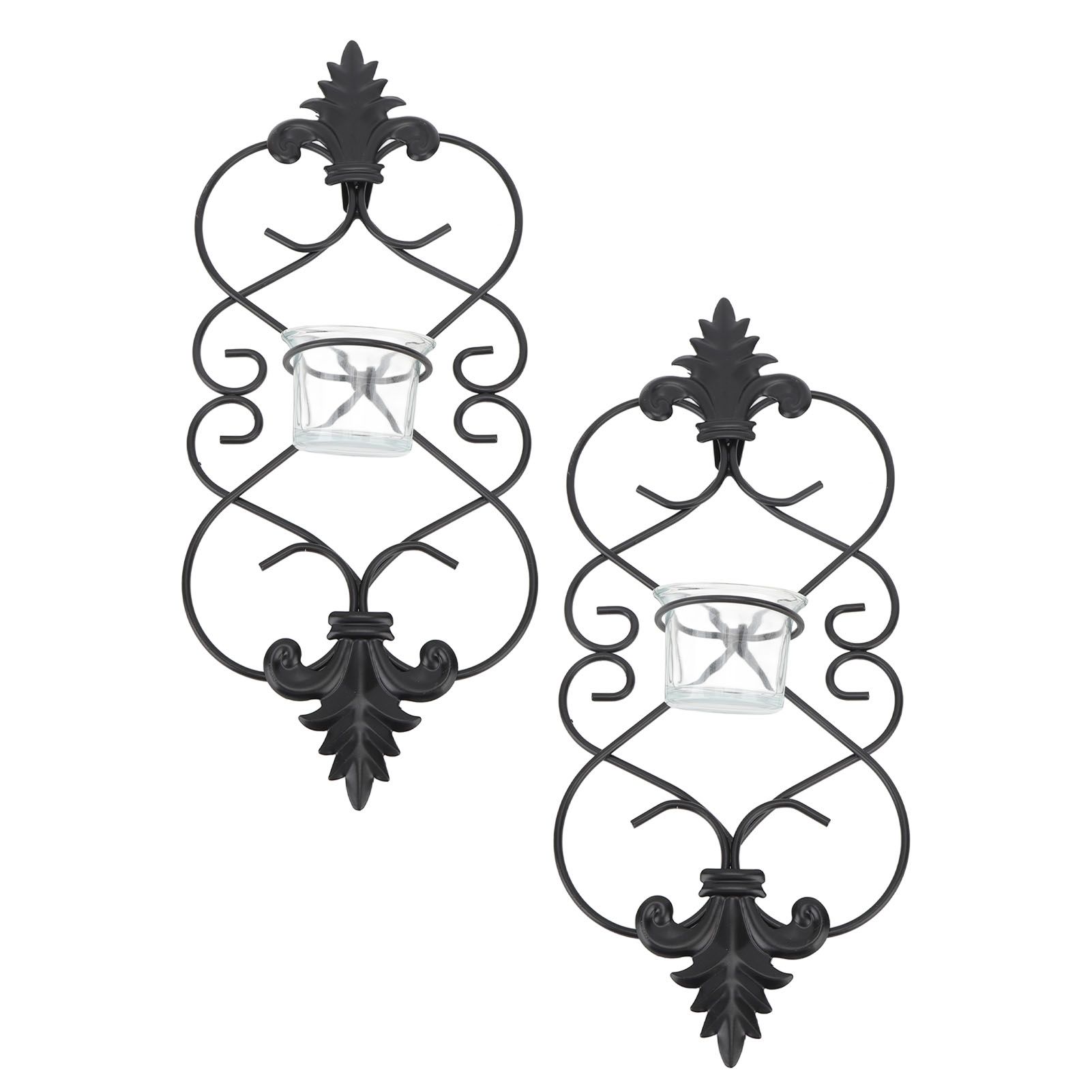 2PCS Wall Hanging Candle Holder Iron Hanging Wall Candle Holders for Home view 6