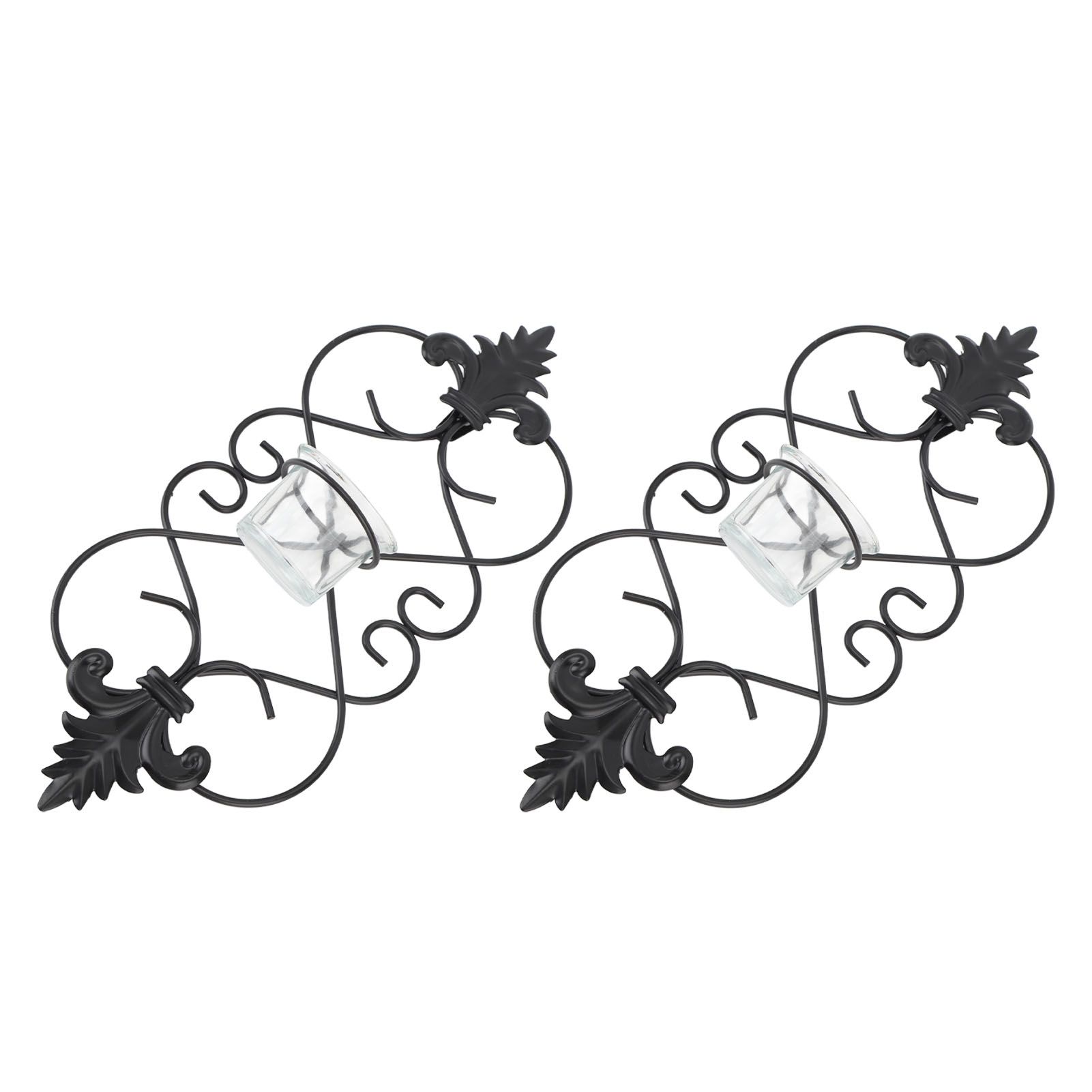 2PCS Wall Hanging Candle Holder Iron Hanging Wall Candle Holders for Home view 7