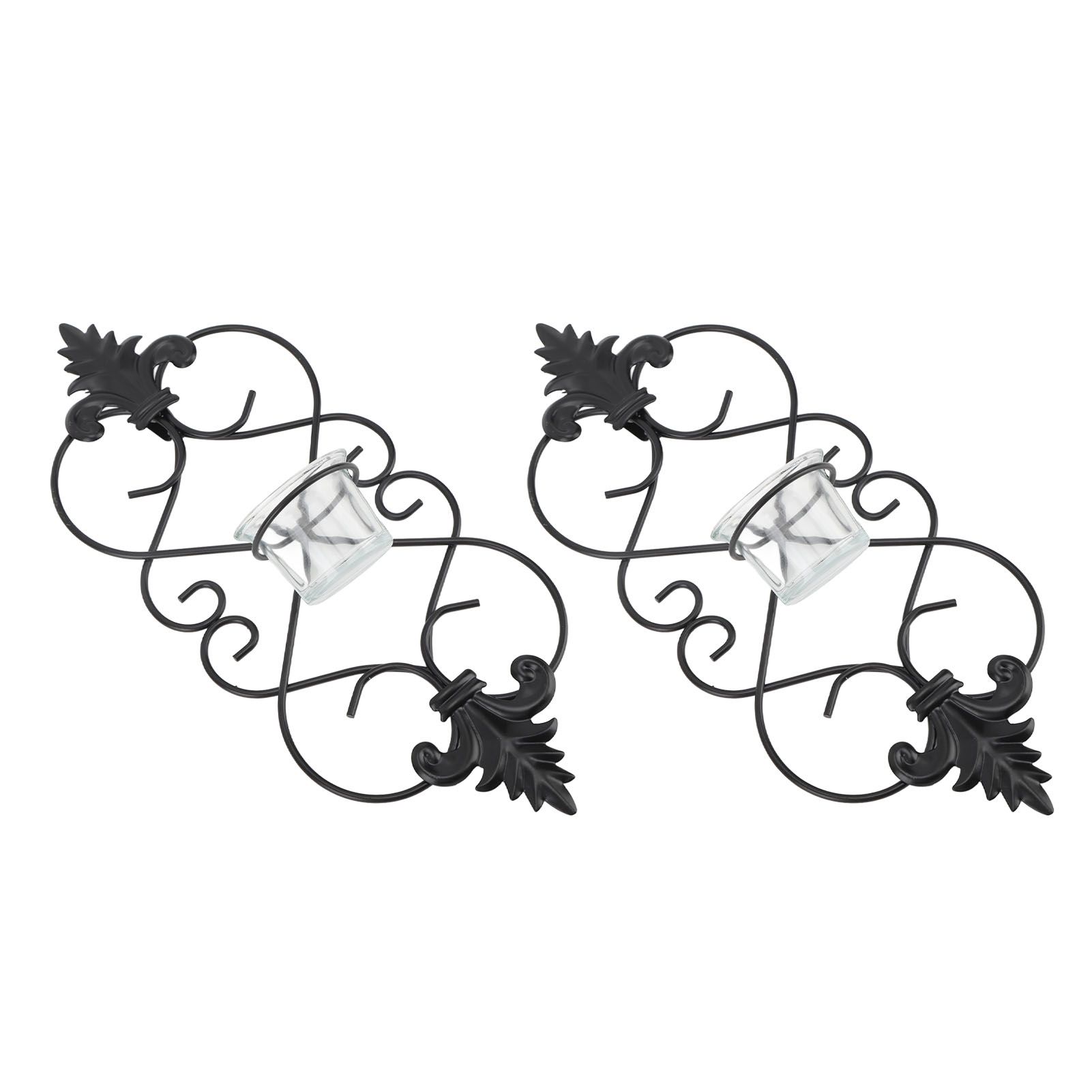 2PCS Wall Hanging Candle Holder Iron Hanging Wall Candle Holders for Home view 8