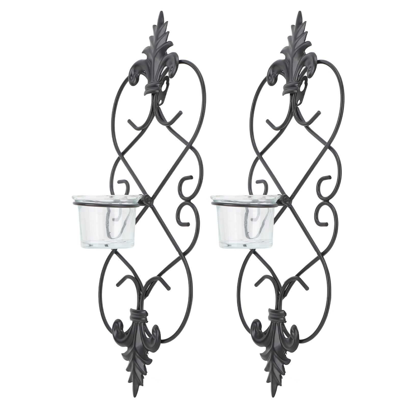 2PCS Wall Hanging Candle Holder Iron Hanging Wall Candle Holders for Home view 9