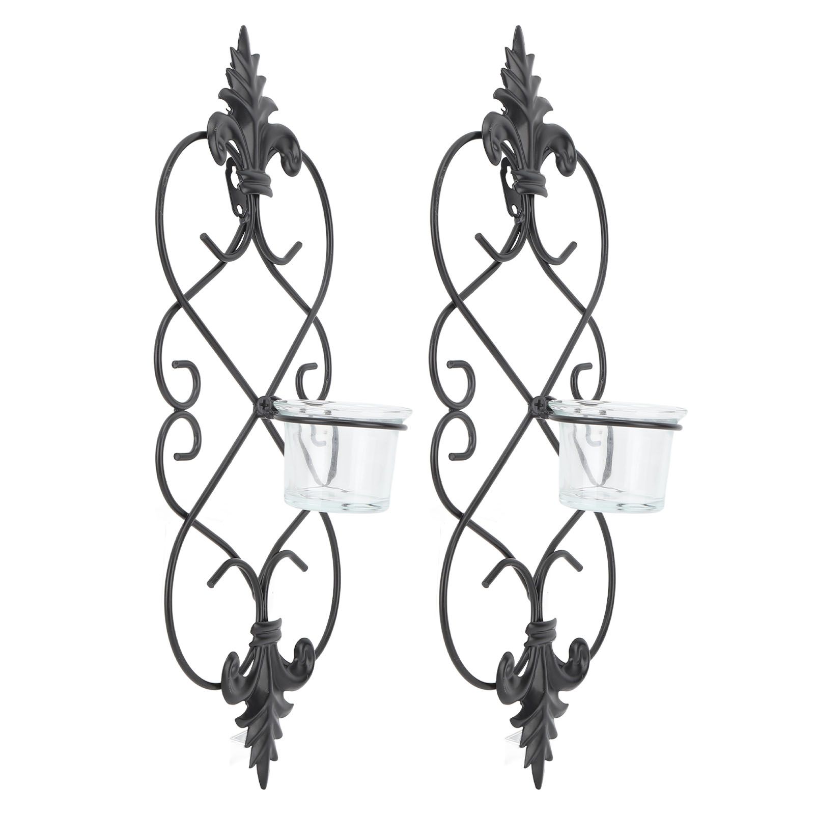 2PCS Wall Hanging Candle Holder Iron Hanging Wall Candle Holders for Home view 10