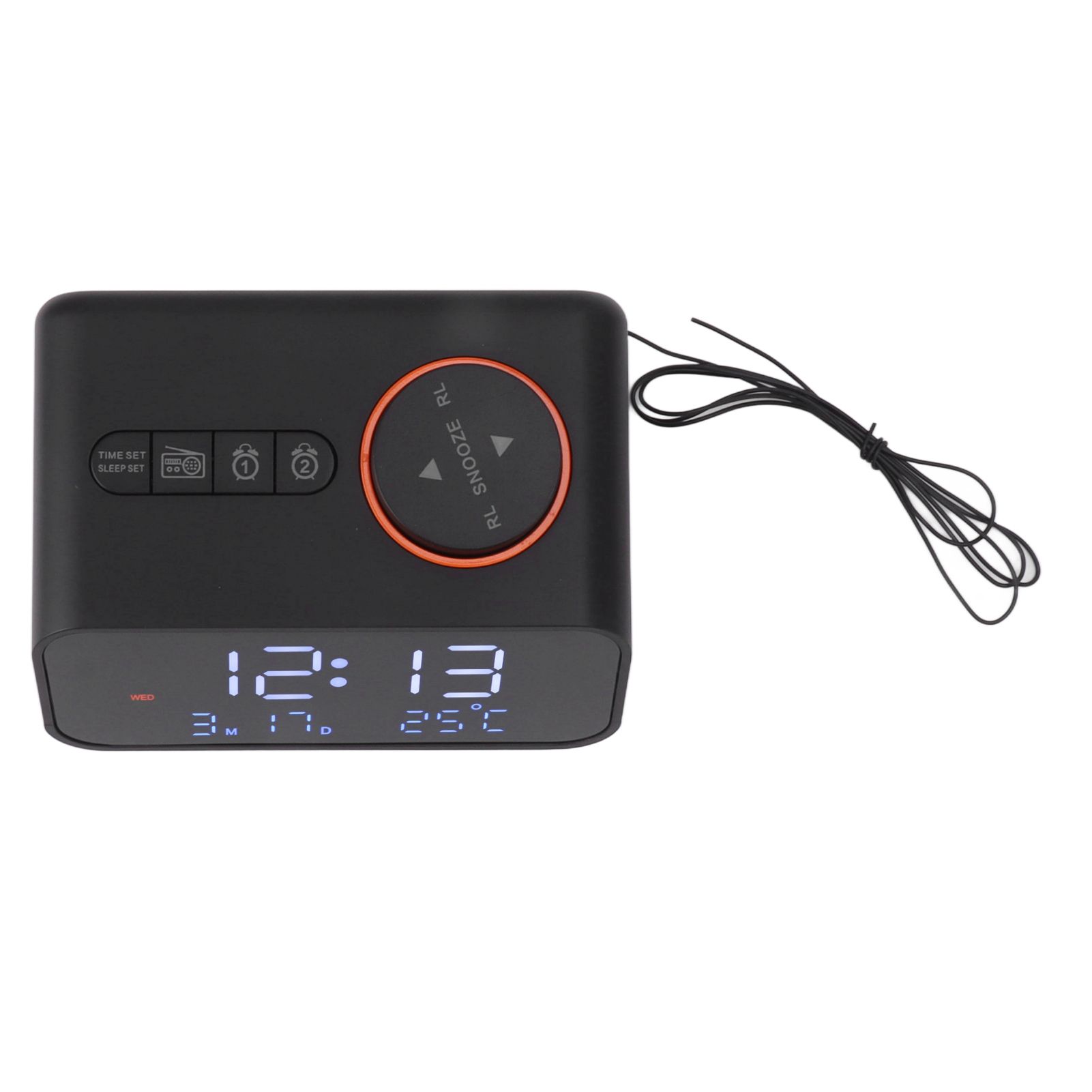 Alarm Clock Radio LED Digital Alarm Clock with FM Radio Music Temperature view 4