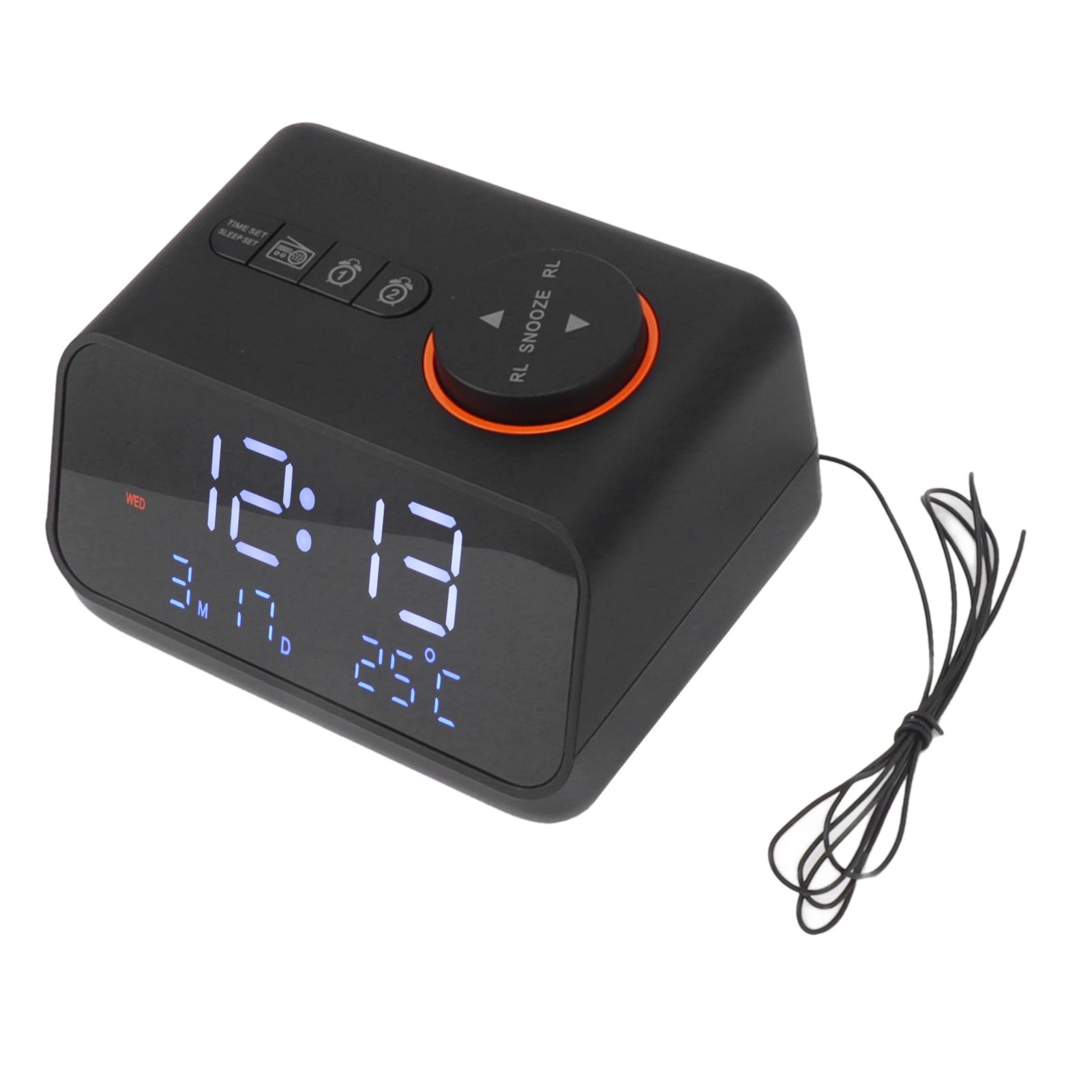 Alarm Clock Radio LED Digital Alarm Clock with FM Radio Music Temperature view 5
