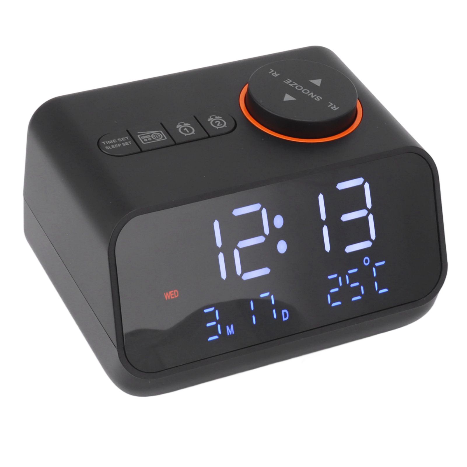 Alarm Clock Radio LED Digital Alarm Clock with FM Radio Music Temperature view 6