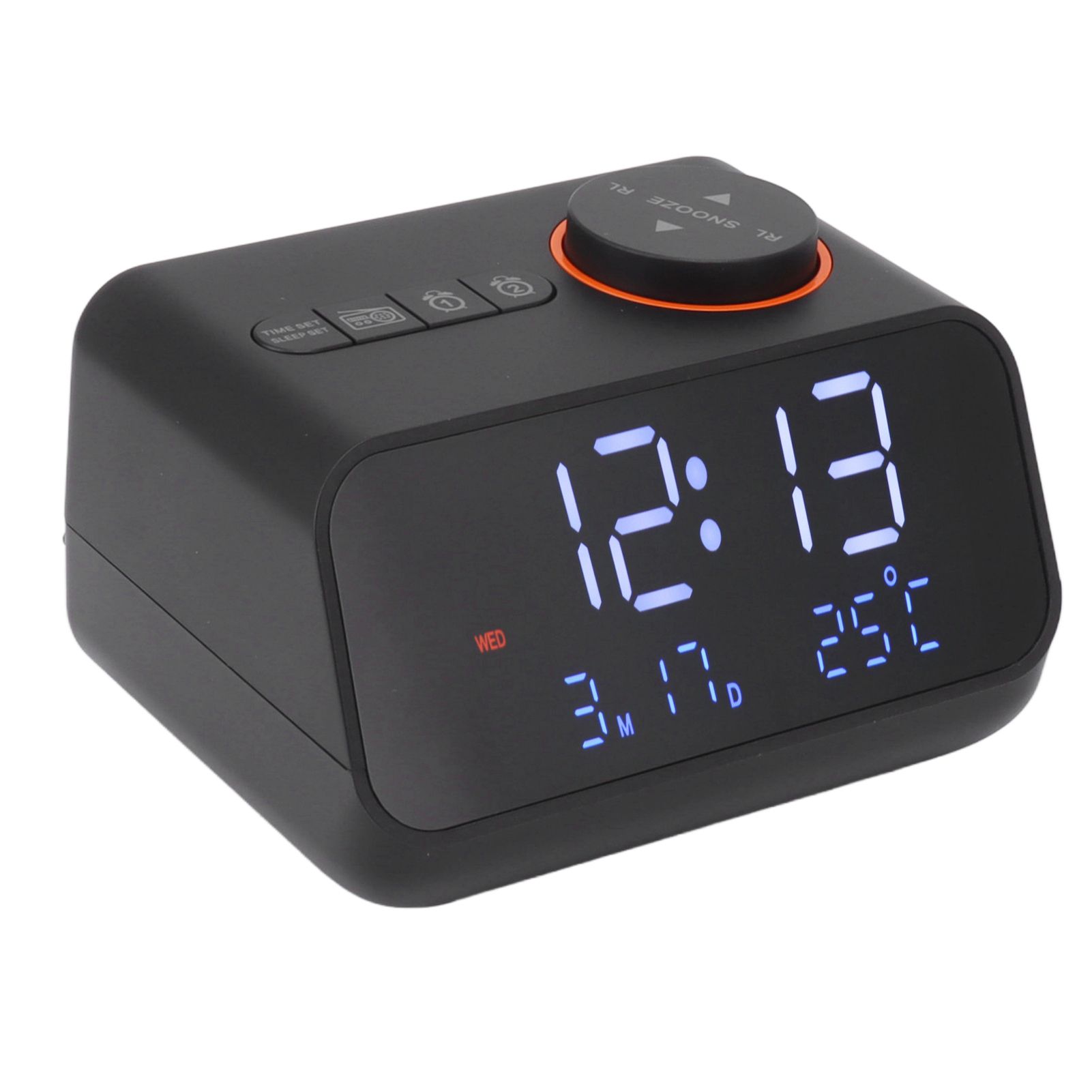 Alarm Clock Radio LED Digital Alarm Clock with FM Radio Music Temperature view 7
