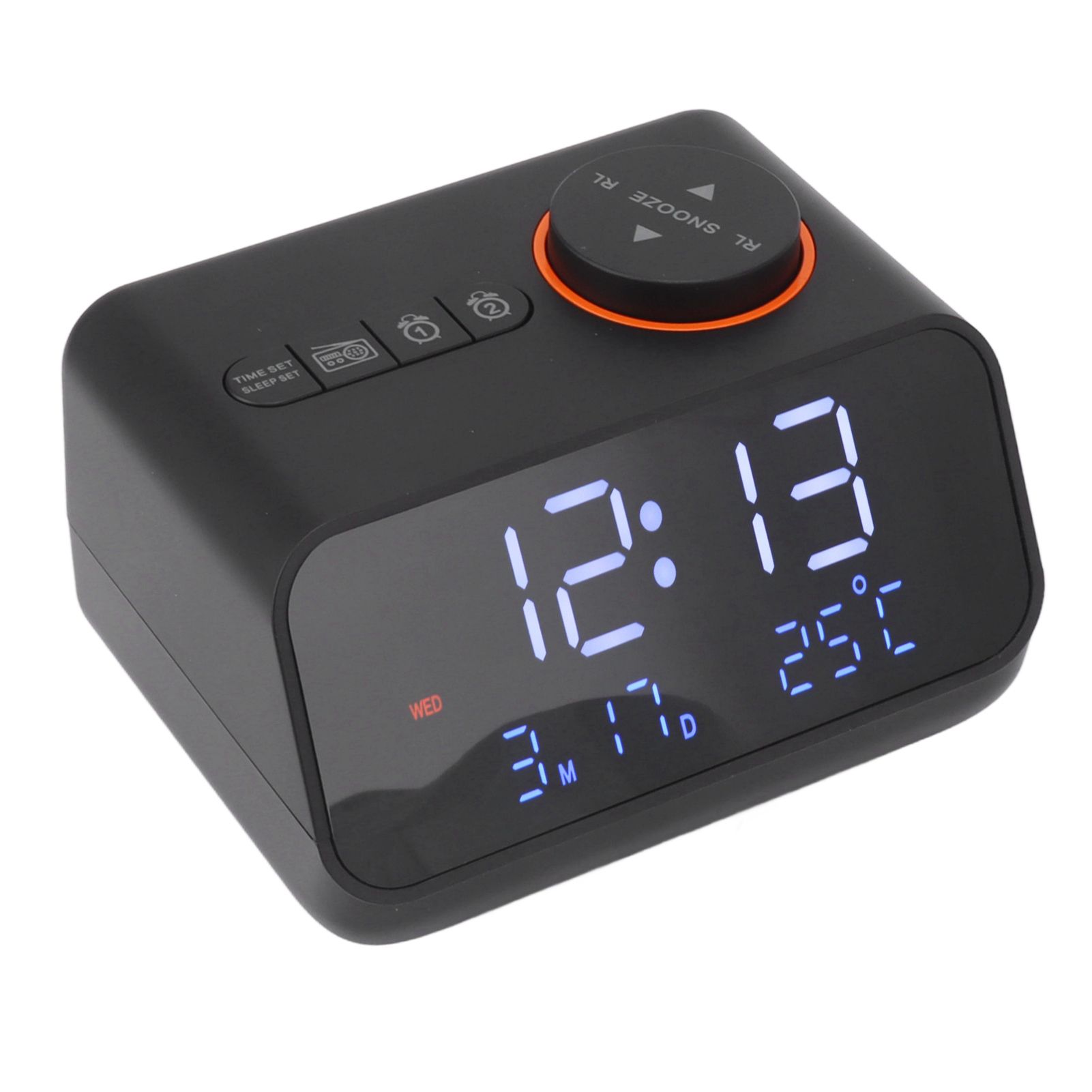 Alarm Clock Radio LED Digital Alarm Clock with FM Radio Music Temperature view 8