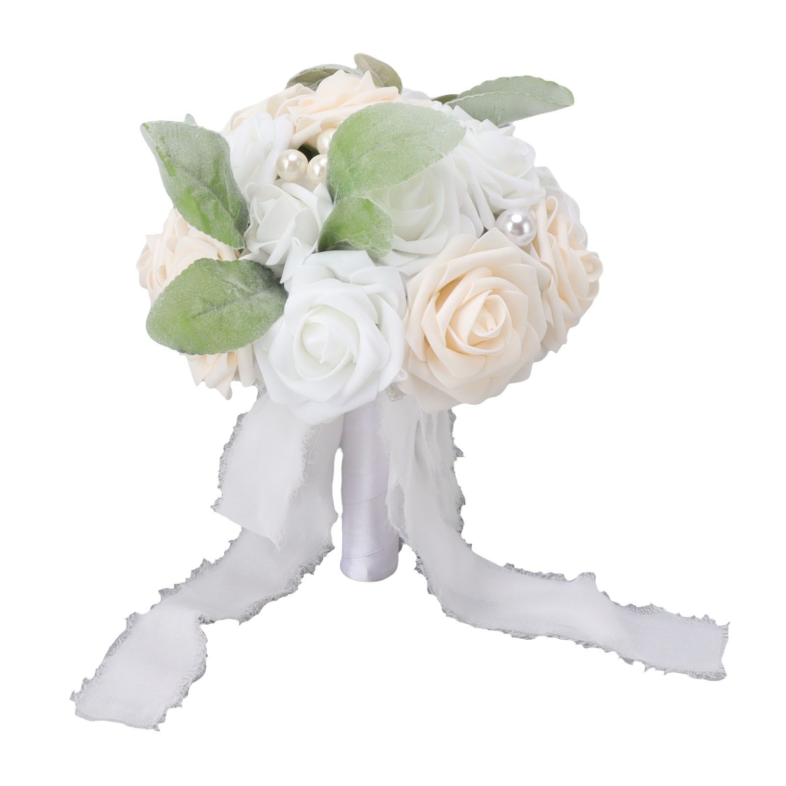 Wedding Bouquet Vivid Color Holding Flowers Romantic Handmade Elegant Holding view 5