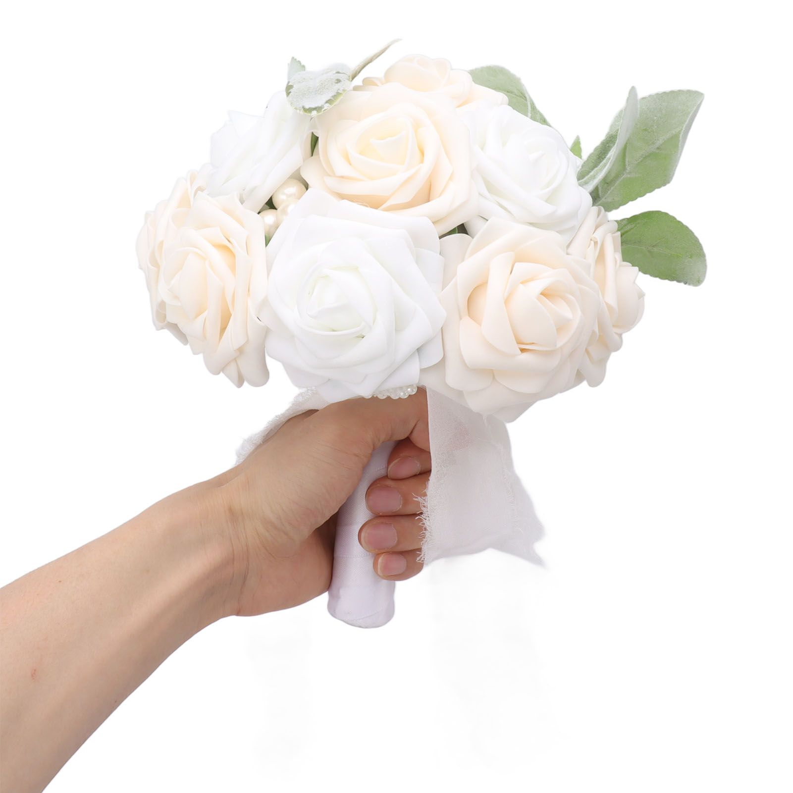 Wedding Bouquet Vivid Color Holding Flowers Romantic Handmade Elegant Holding view 10
