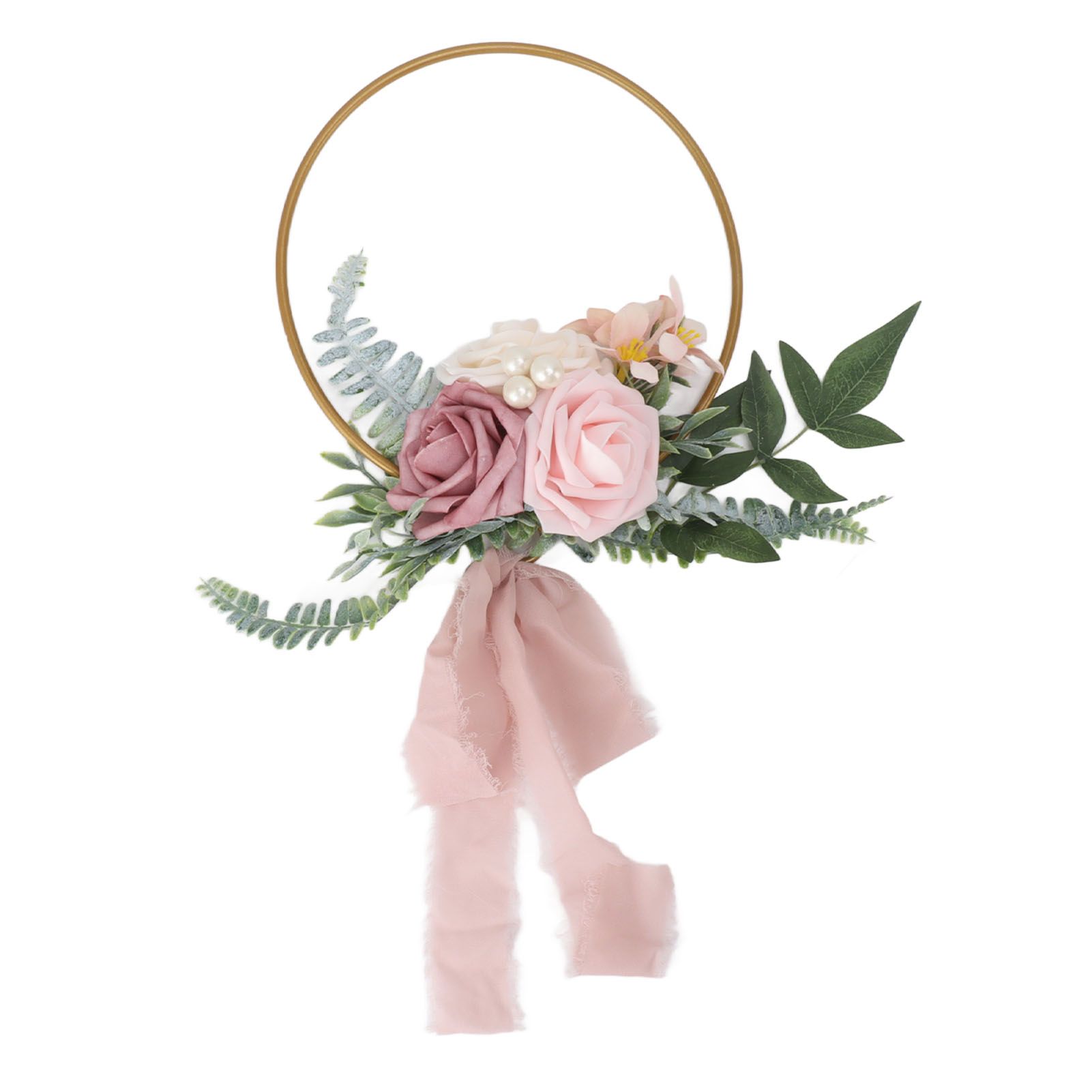 Artificial Succulents Wreath Iron Foam Greenery Wreath Portable Bridal Wreath