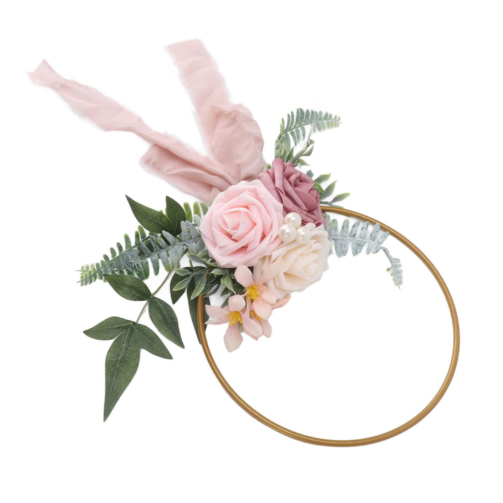 Artificial Succulents Wreath Iron Foam Greenery Wreath Portable Bridal Wreath view 6