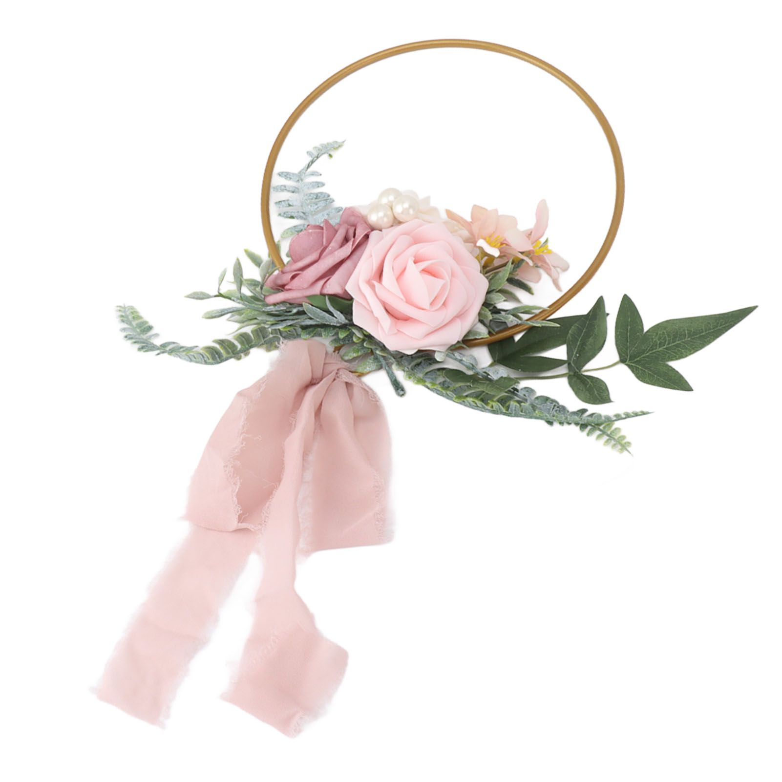 Artificial Succulents Wreath Iron Foam Greenery Wreath Portable Bridal Wreath view 9