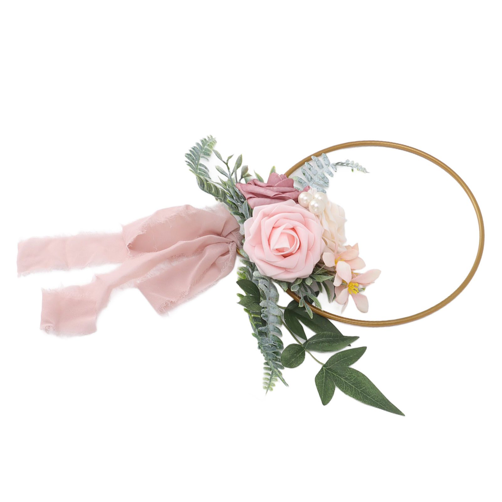 Artificial Succulents Wreath Iron Foam Greenery Wreath Portable Bridal Wreath view 10