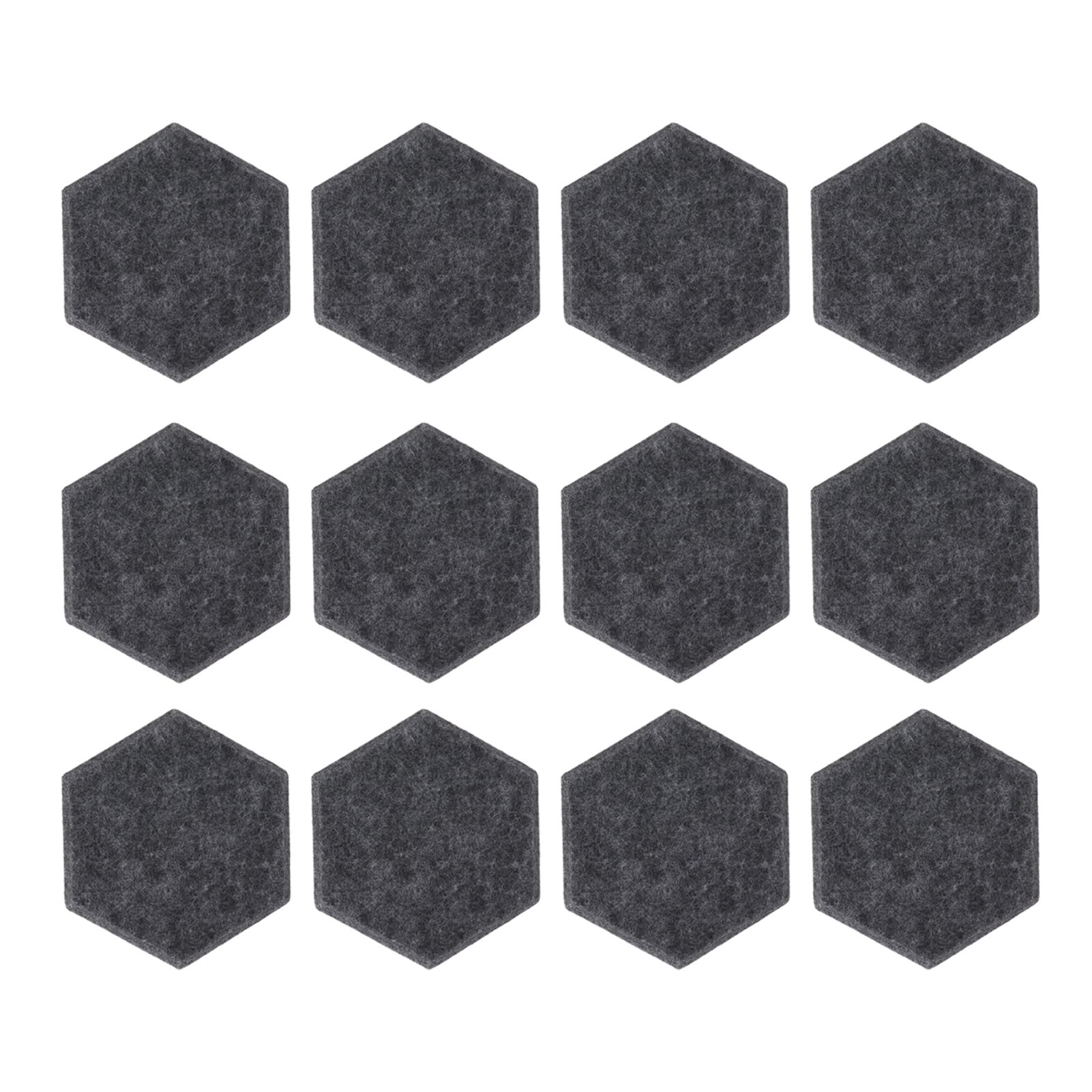 12PCS Hexagon Acoustic Panels High Density Sound Absorbing Panels Sound Proof
