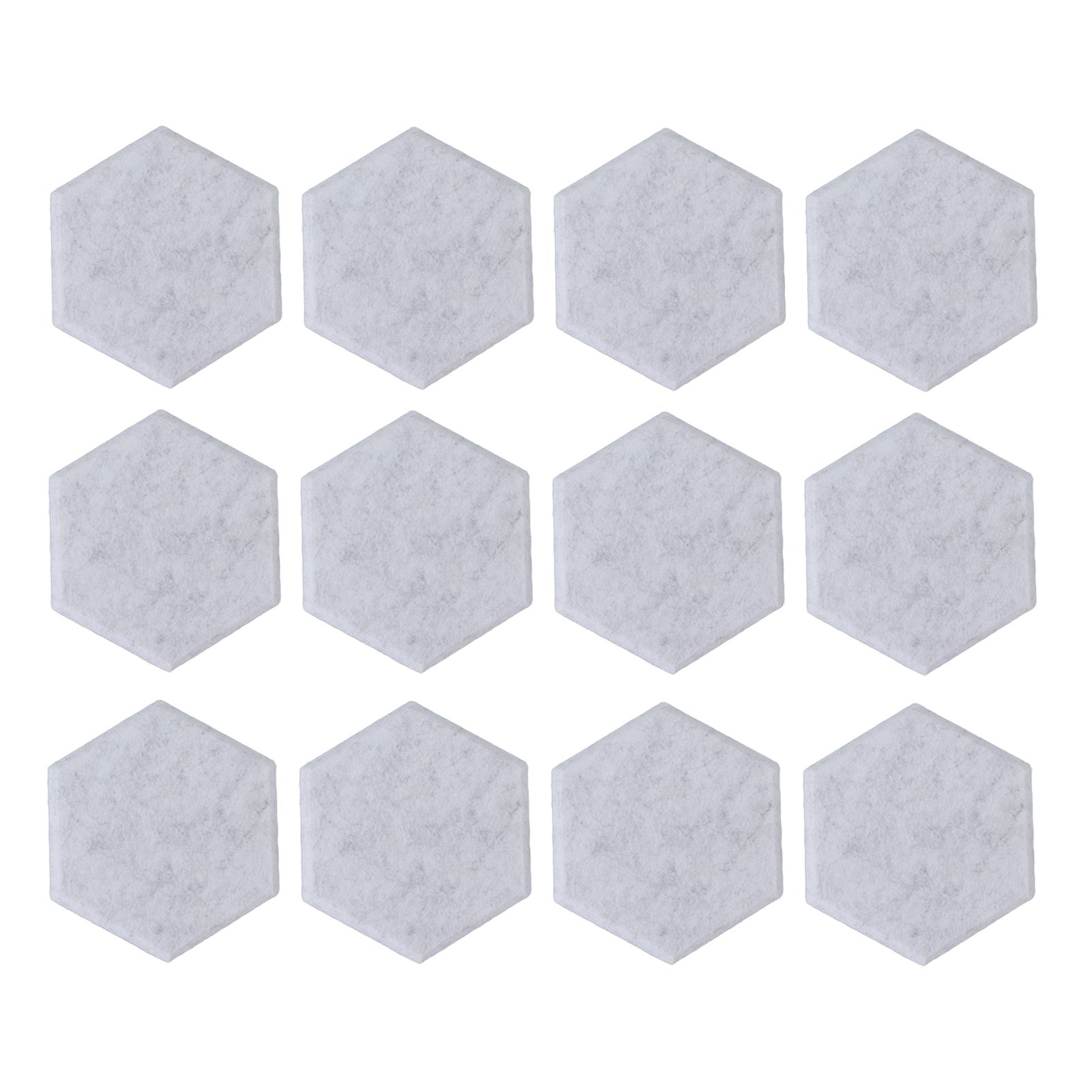 12PCS Hexagon Acoustic Panels High Density Sound Absorbing Panels Sound Proof