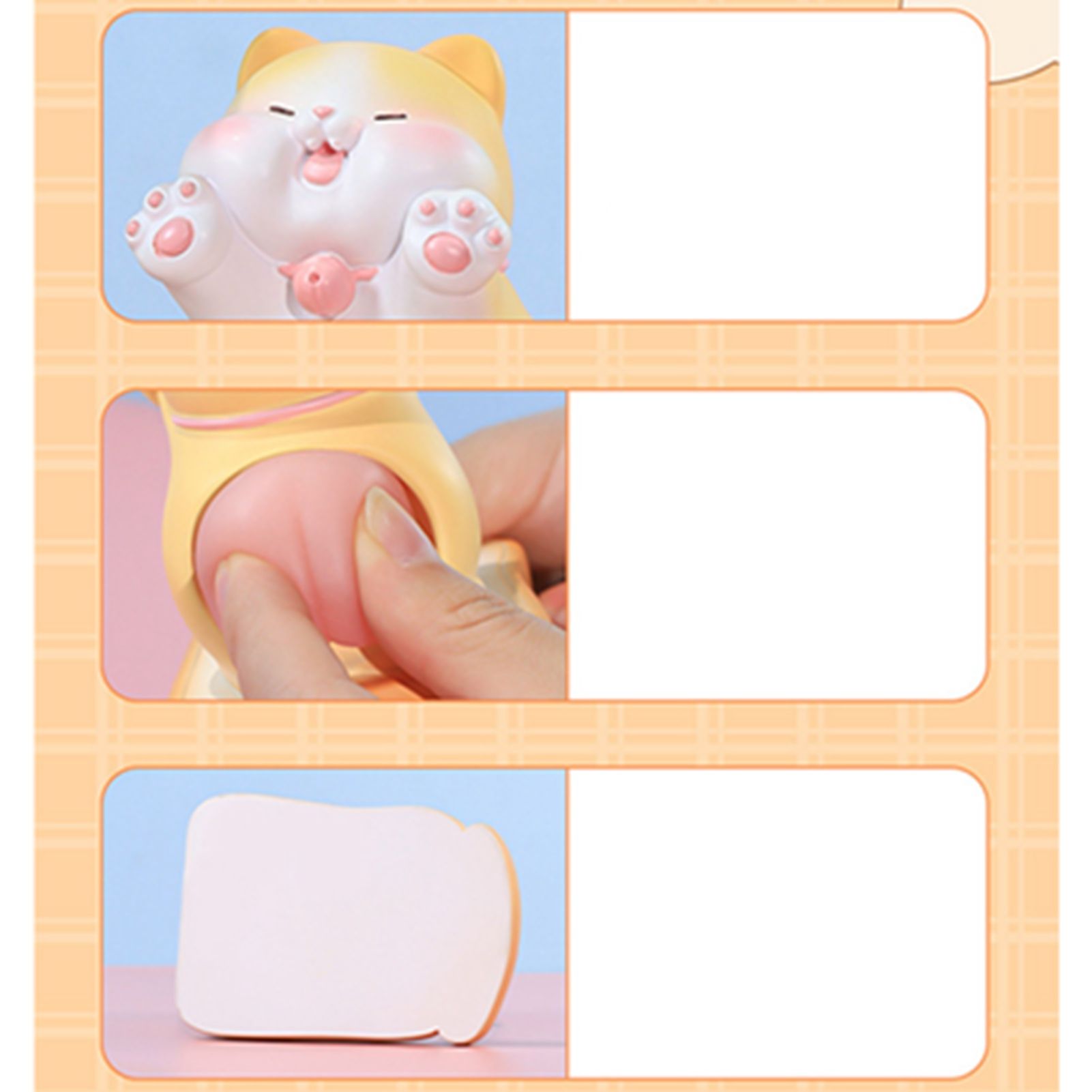 Cute Cat Cellphone Holder Resin Mini Portable Mobile Phone Stand Desk Ornament view 8