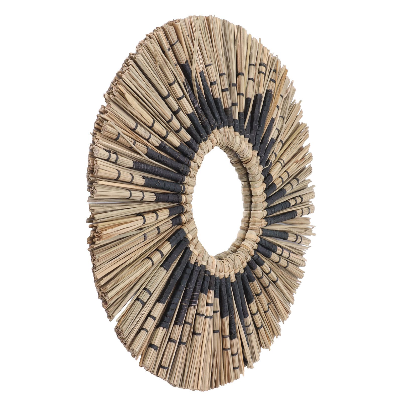 Seagrass Wall Mirror Hand Woven Decorative Round Seagrass Hanging Mirror for view 4