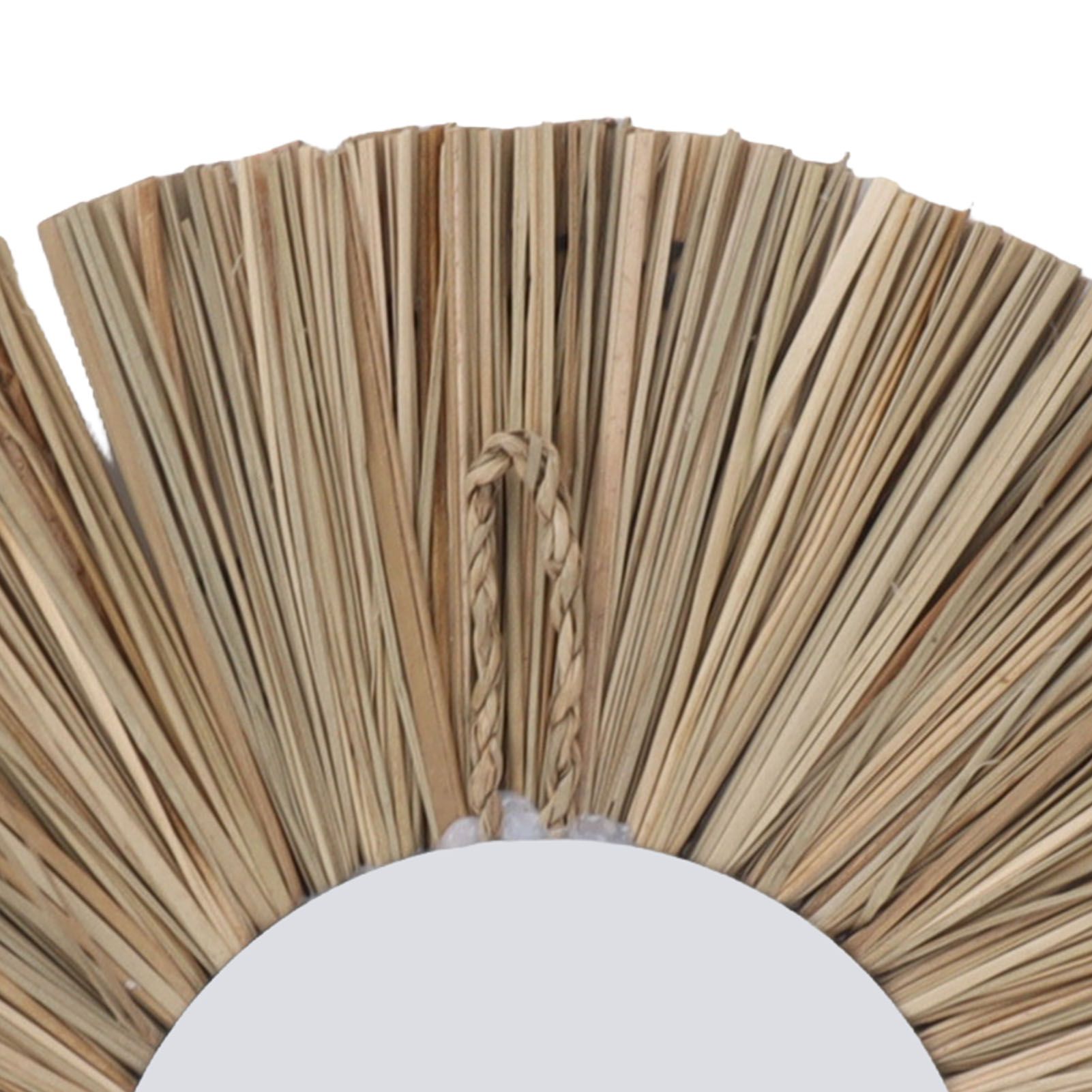 Seagrass Wall Mirror Hand Woven Decorative Round Seagrass Hanging Mirror for view 15