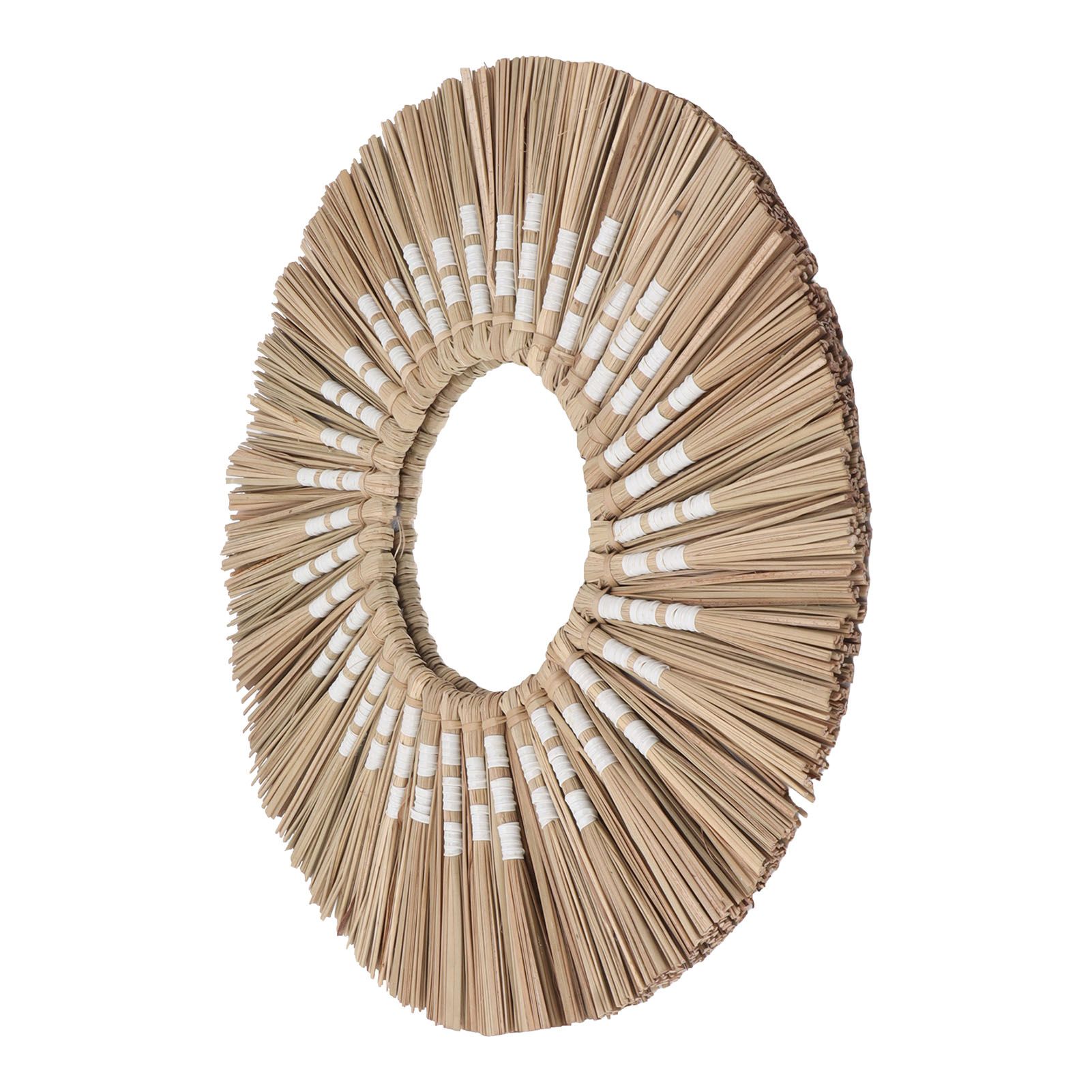 Seagrass Wall Mirror Hand Woven Decorative Round Seagrass Hanging Mirror for view 3
