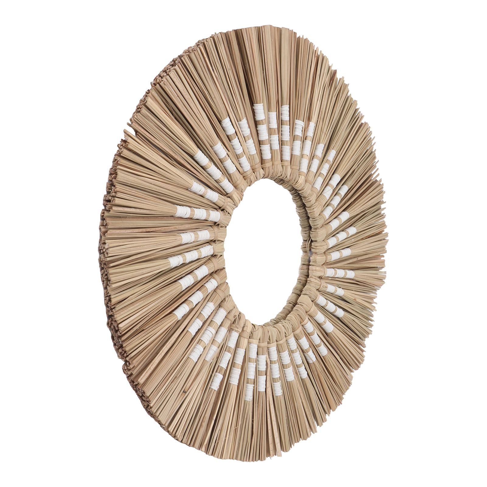 Seagrass Wall Mirror Hand Woven Decorative Round Seagrass Hanging Mirror for view 4