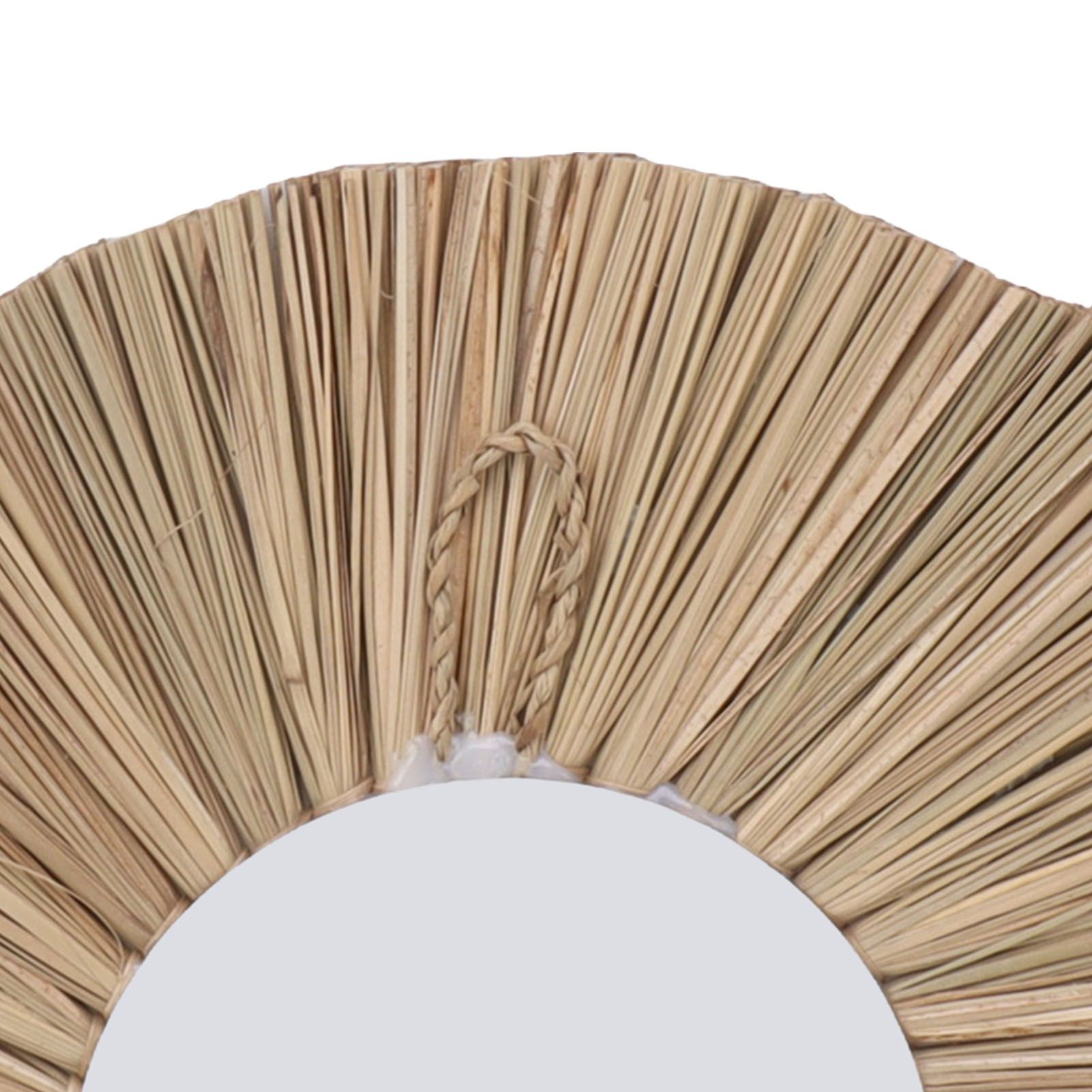 Seagrass Wall Mirror Hand Woven Decorative Round Seagrass Hanging Mirror for view 15