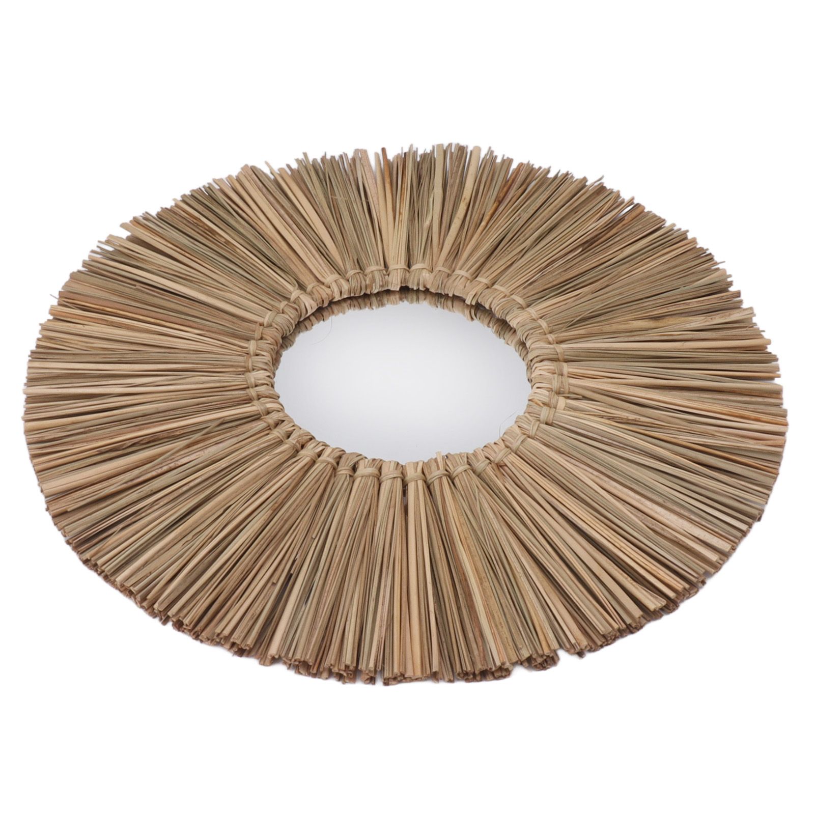Woven Wall Mirror Decorative Hanging Round Seagrass Wall Mirror for Bedroom view 6