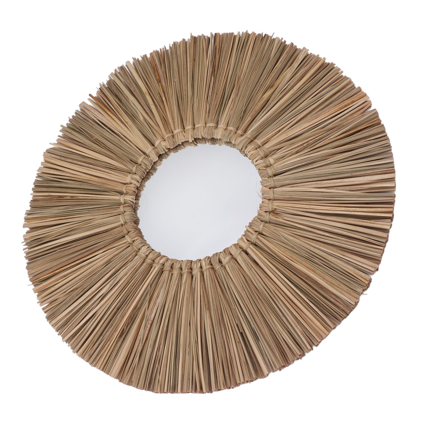 Woven Wall Mirror Decorative Hanging Round Seagrass Wall Mirror for Bedroom view 8