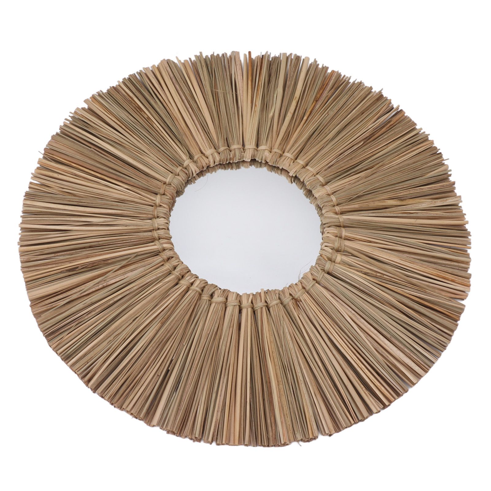 Woven Wall Mirror Decorative Hanging Round Seagrass Wall Mirror for Bedroom view 9