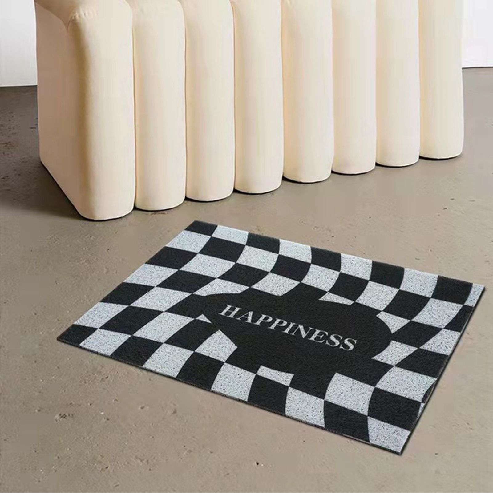 Checkerboard Kitchen Rugs Washable Hallway Entry Carpet Non Slip Entryway view 5