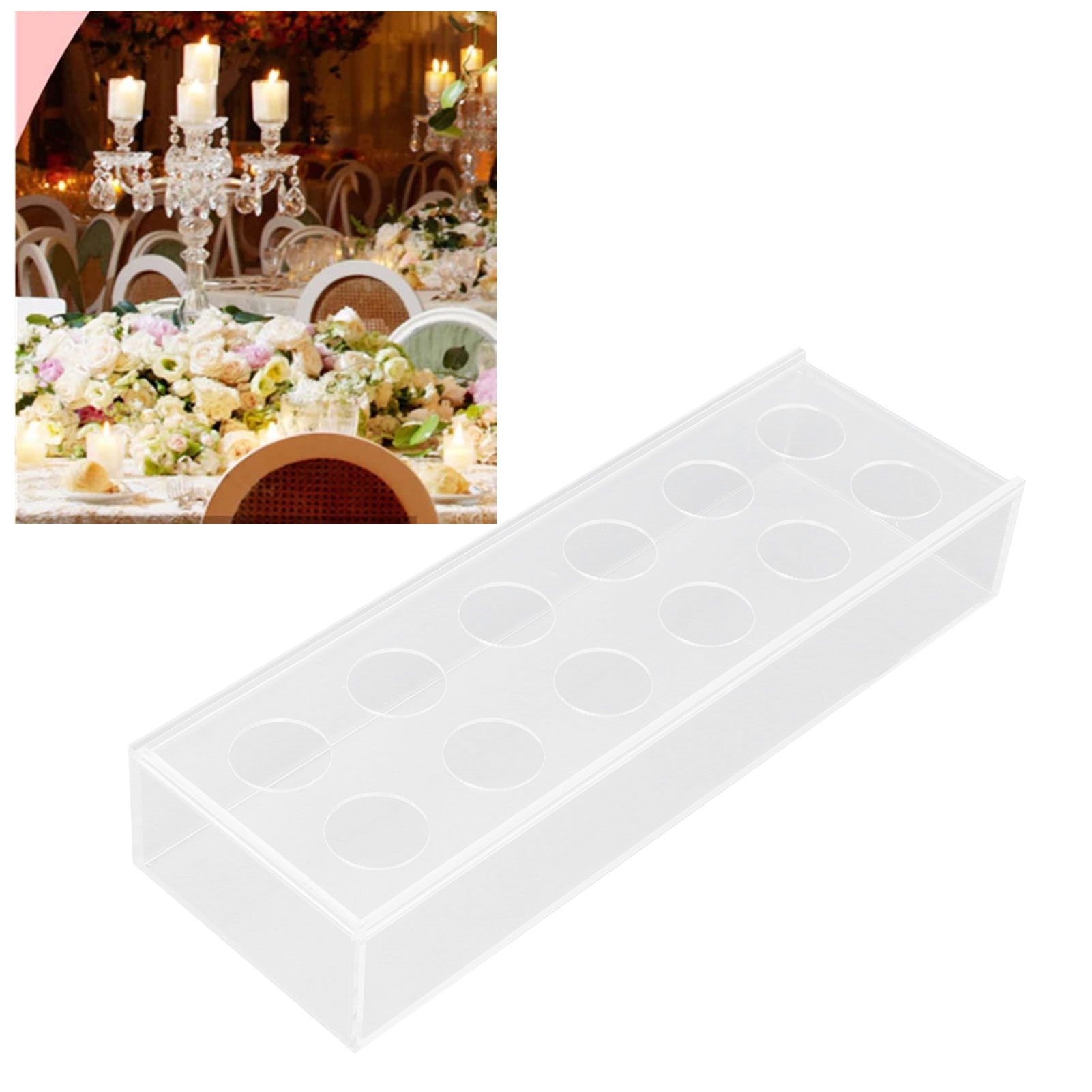 Rectangular Floral Centerpiece Clear Acrylic Flower Vase for Dining Table view 11