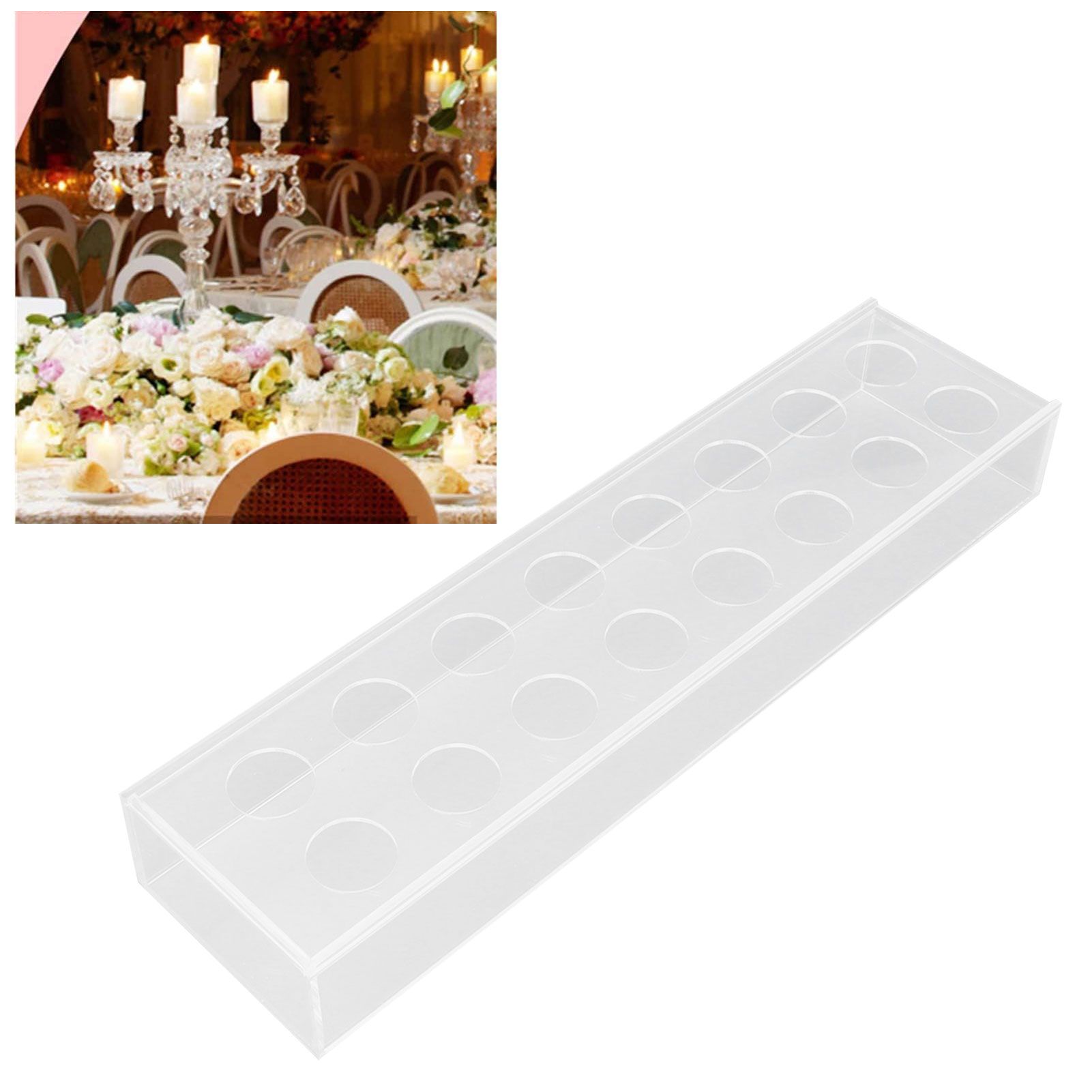 Rectangular Floral Centerpiece Clear Acrylic Flower Vase for Dining Table view 11