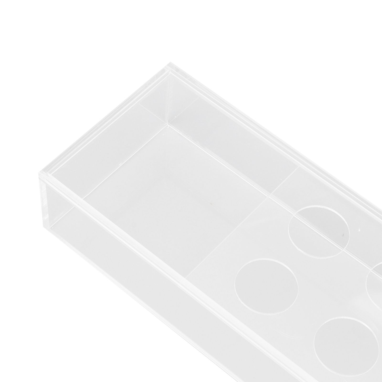 Rectangular Floral Centerpiece Clear Acrylic Flower Vase for Dining Table view 14