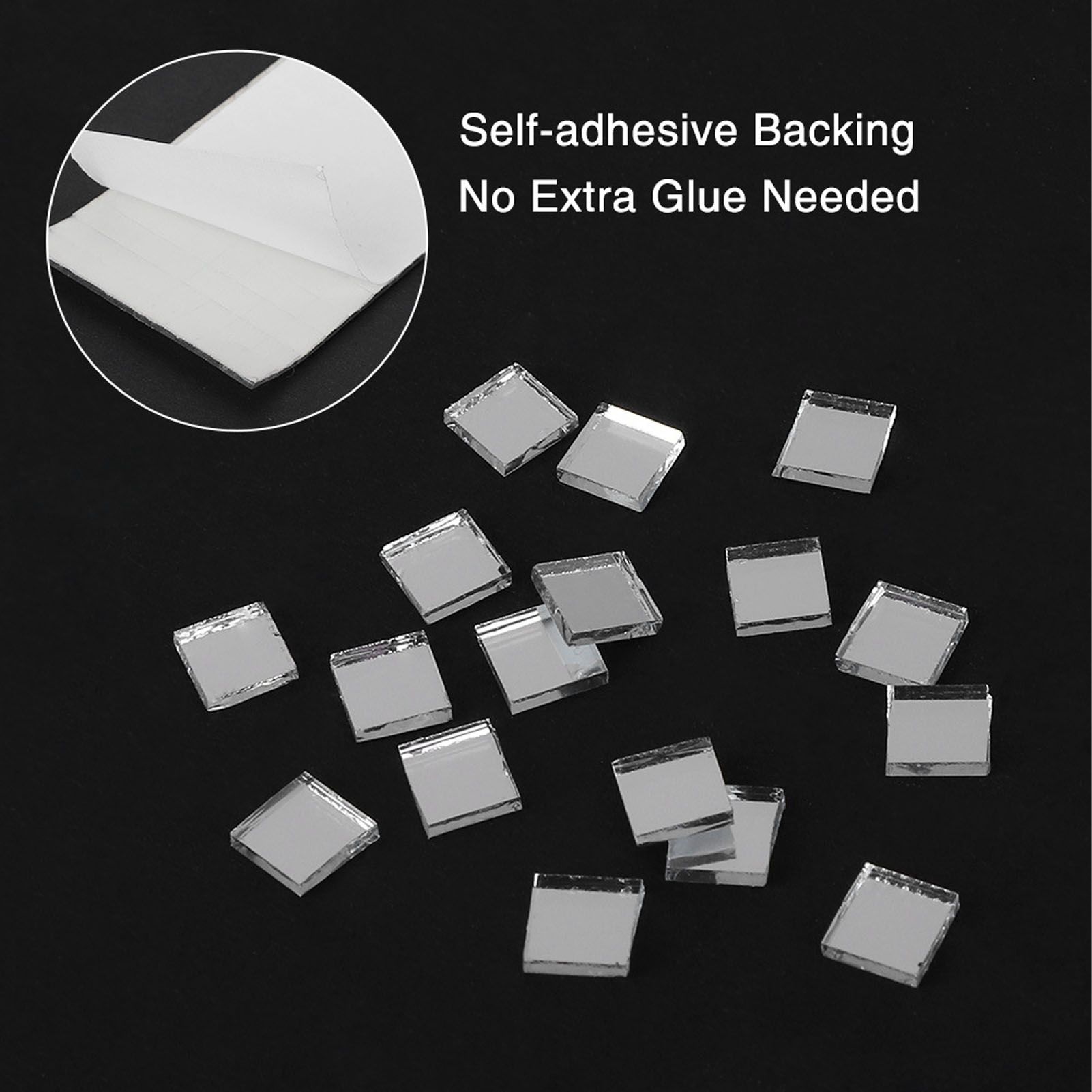 1600Pcs Self Adhesive Mirror Mosaic Sheet Adhesive Mosaic Square Glass Tile view 13