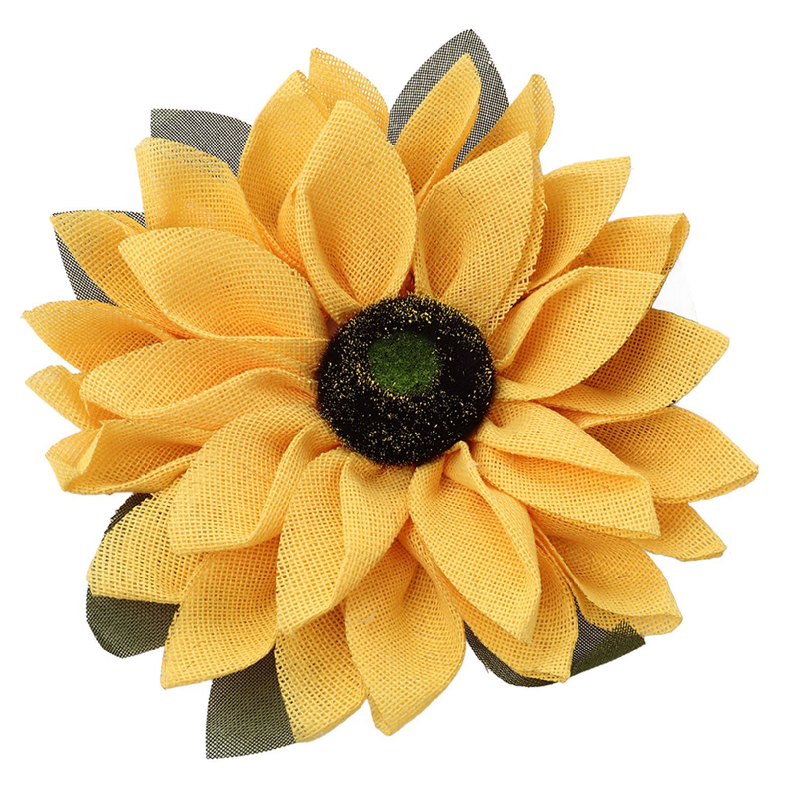 Sunflower Wreath for Front Door Round Artificial Yellow Sunflower Wreath for view 2