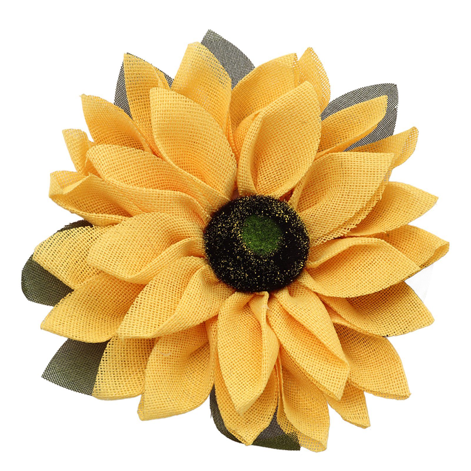 Sunflower Wreath for Front Door Round Artificial Yellow Sunflower Wreath for view 3