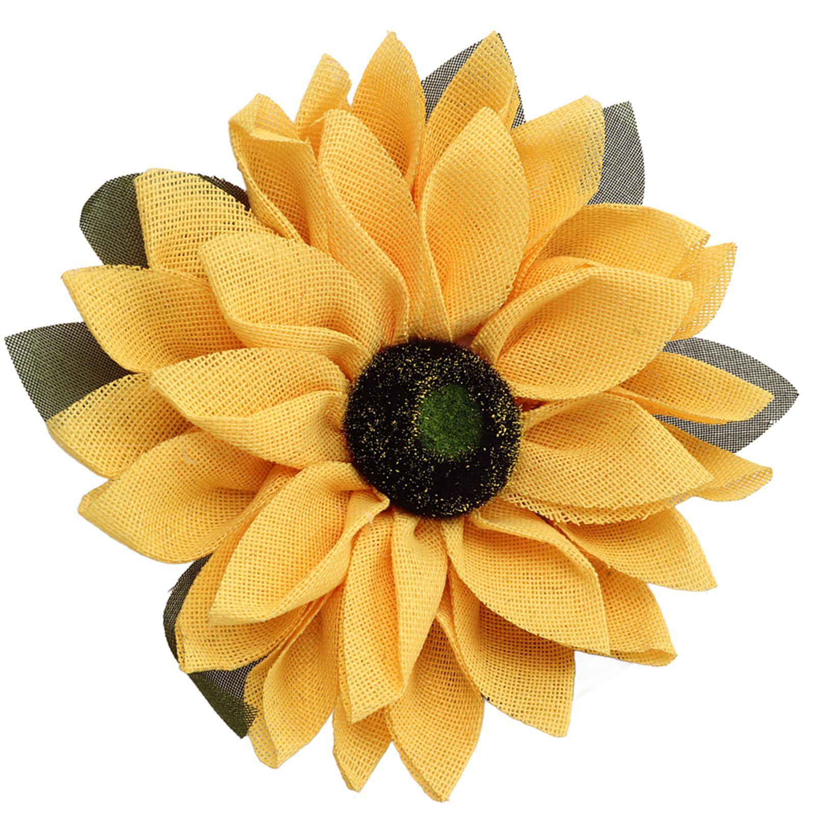 Sunflower Wreath for Front Door Round Artificial Yellow Sunflower Wreath for view 4