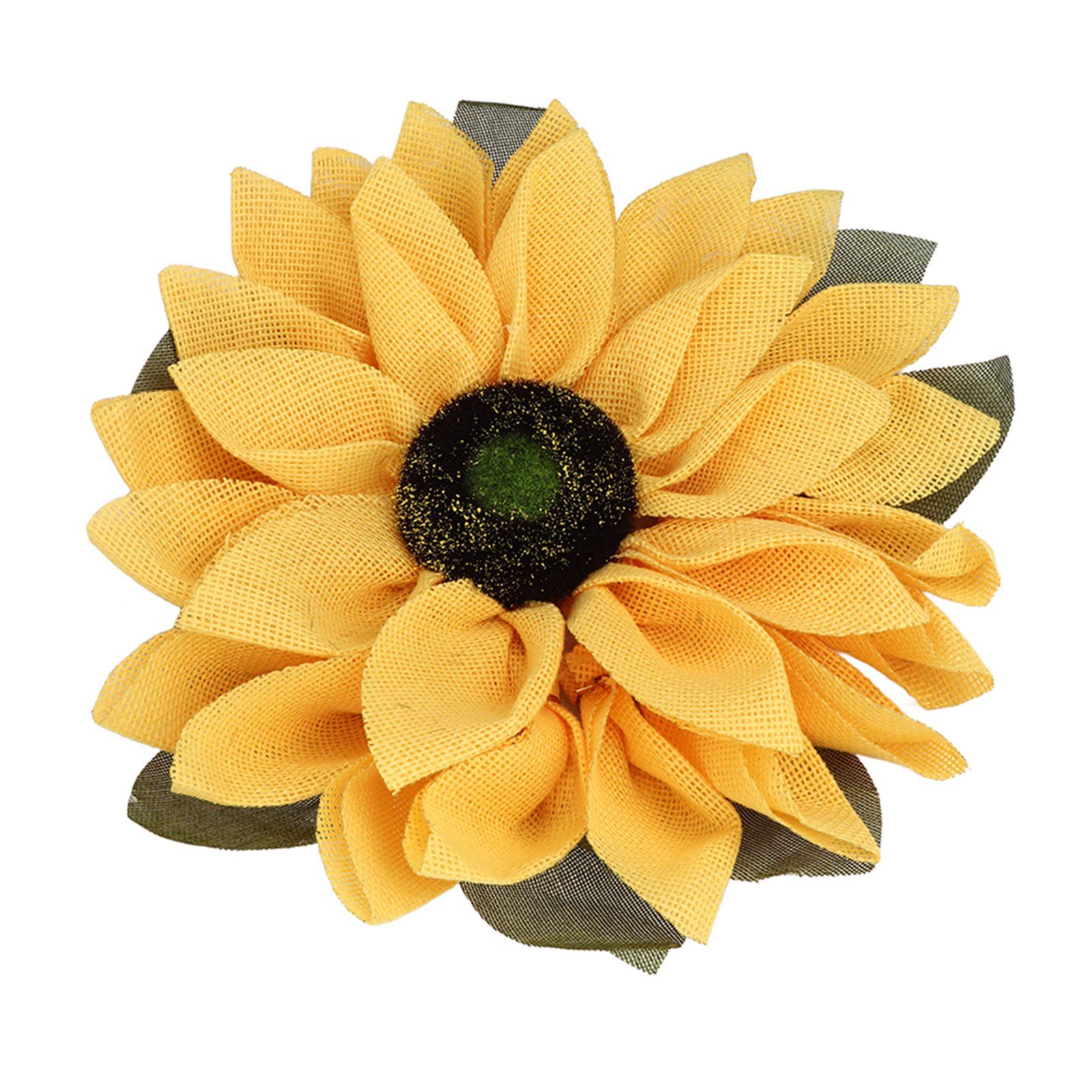 Sunflower Wreath for Front Door Round Artificial Yellow Sunflower Wreath for view 6