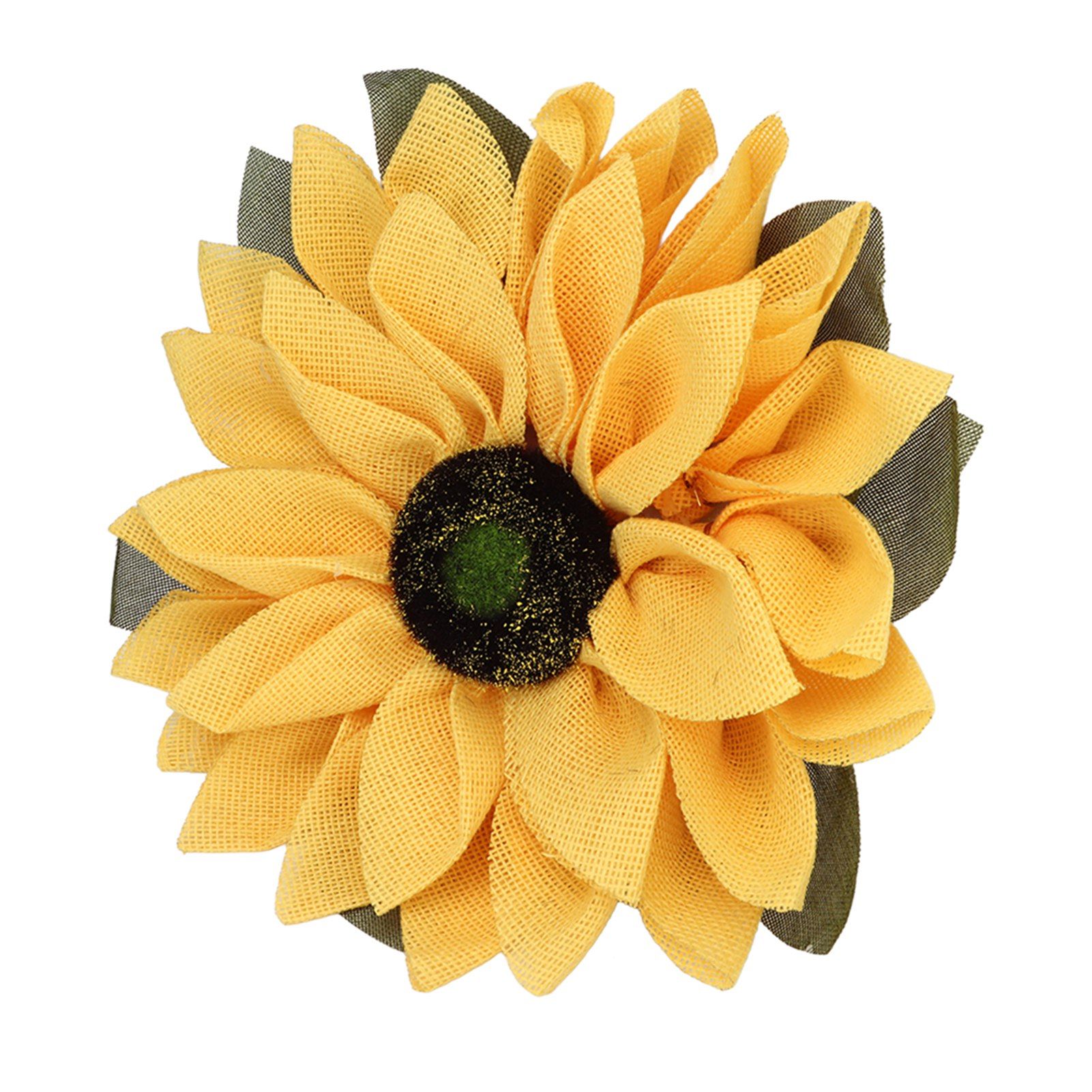 Sunflower Wreath for Front Door Round Artificial Yellow Sunflower Wreath for view 8