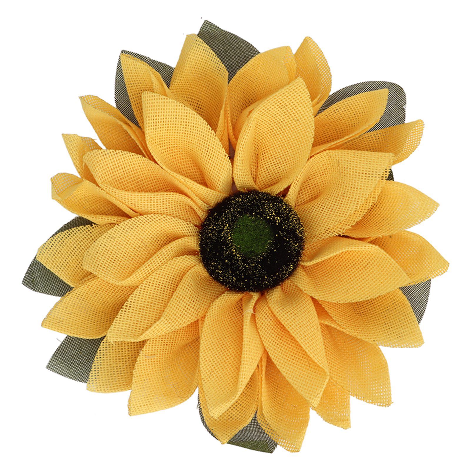 Sunflower Wreath for Front Door Round Artificial Yellow Sunflower Wreath for view 9