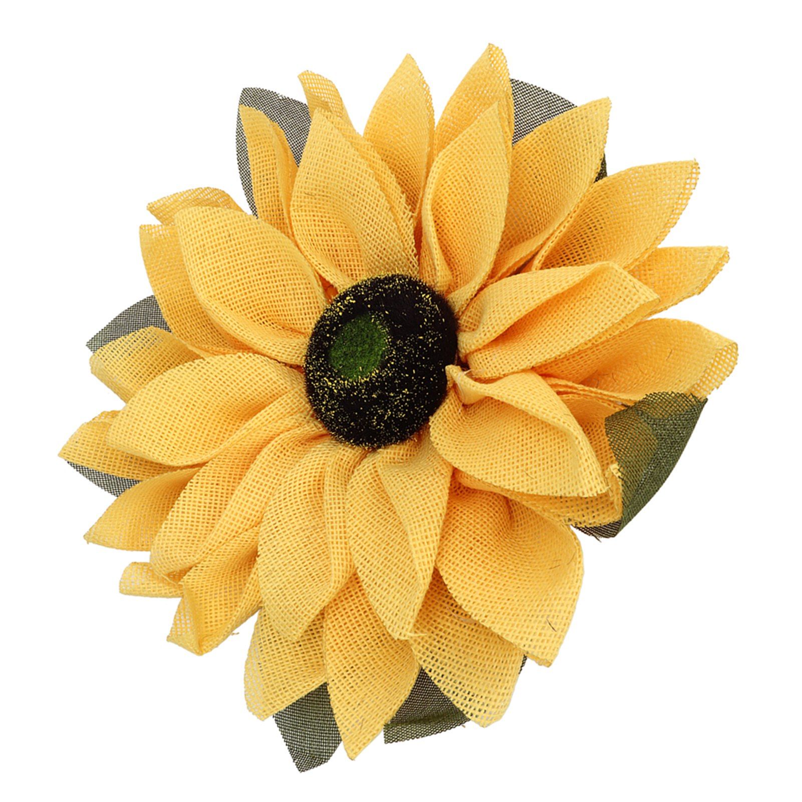 Sunflower Wreath for Front Door Round Artificial Yellow Sunflower Wreath for view 10