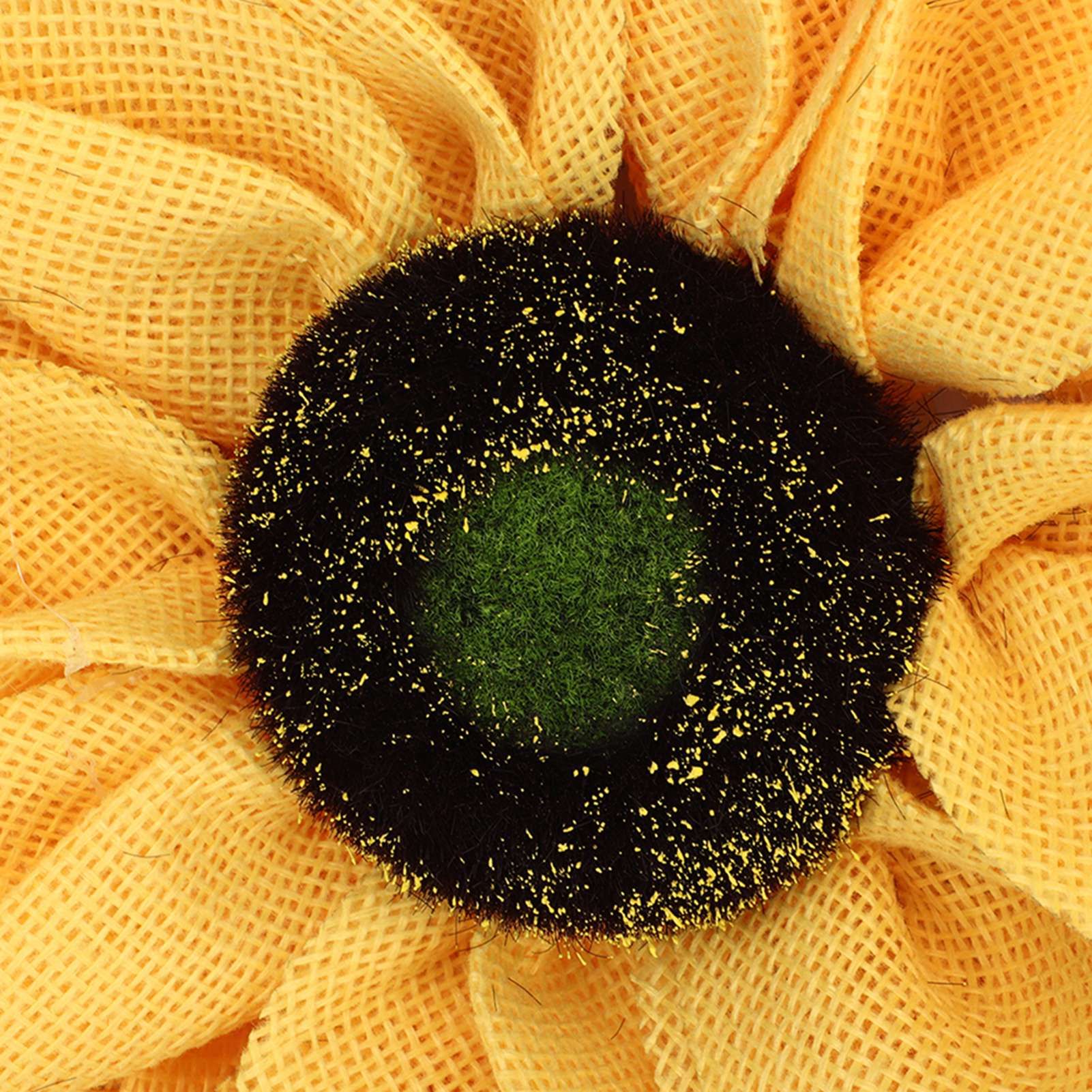 Sunflower Wreath for Front Door Round Artificial Yellow Sunflower Wreath for view 14
