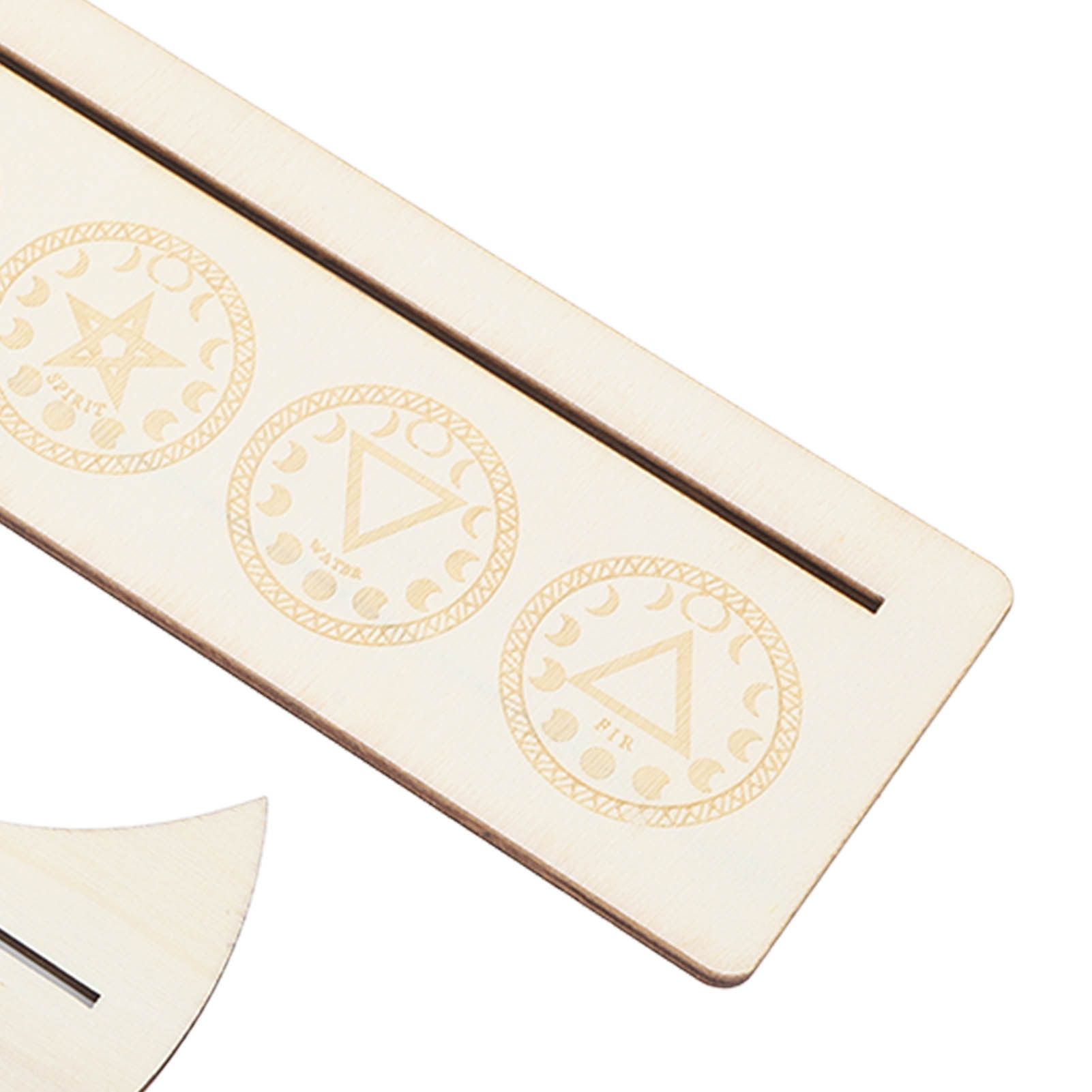 2 Pieces Wooden Tarot Card Stand Holder Stable Moon Shape and Rectangle Wooden view 13