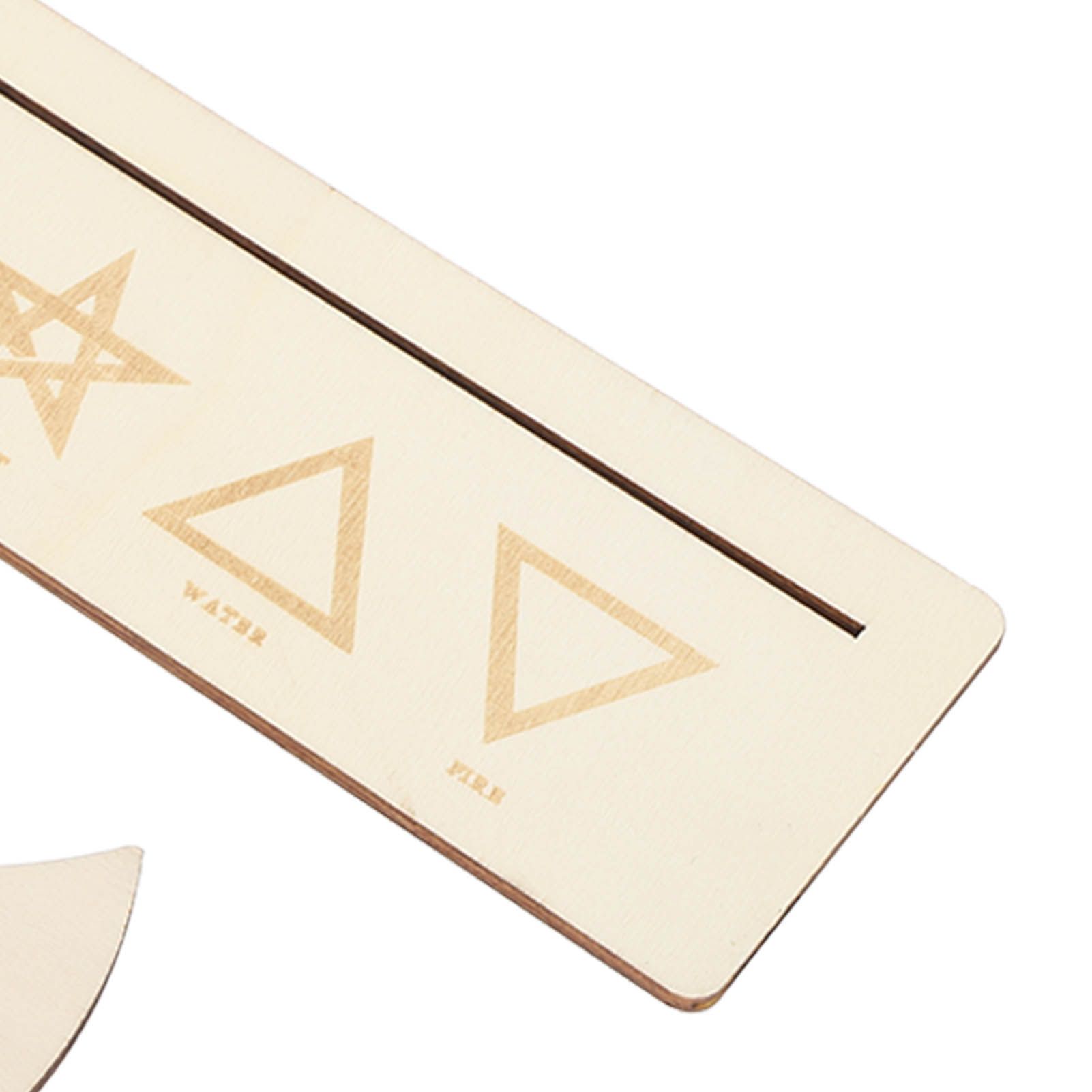 2 Pieces Wooden Tarot Card Stand Holder Stable Moon Shape and Rectangle Wooden view 13