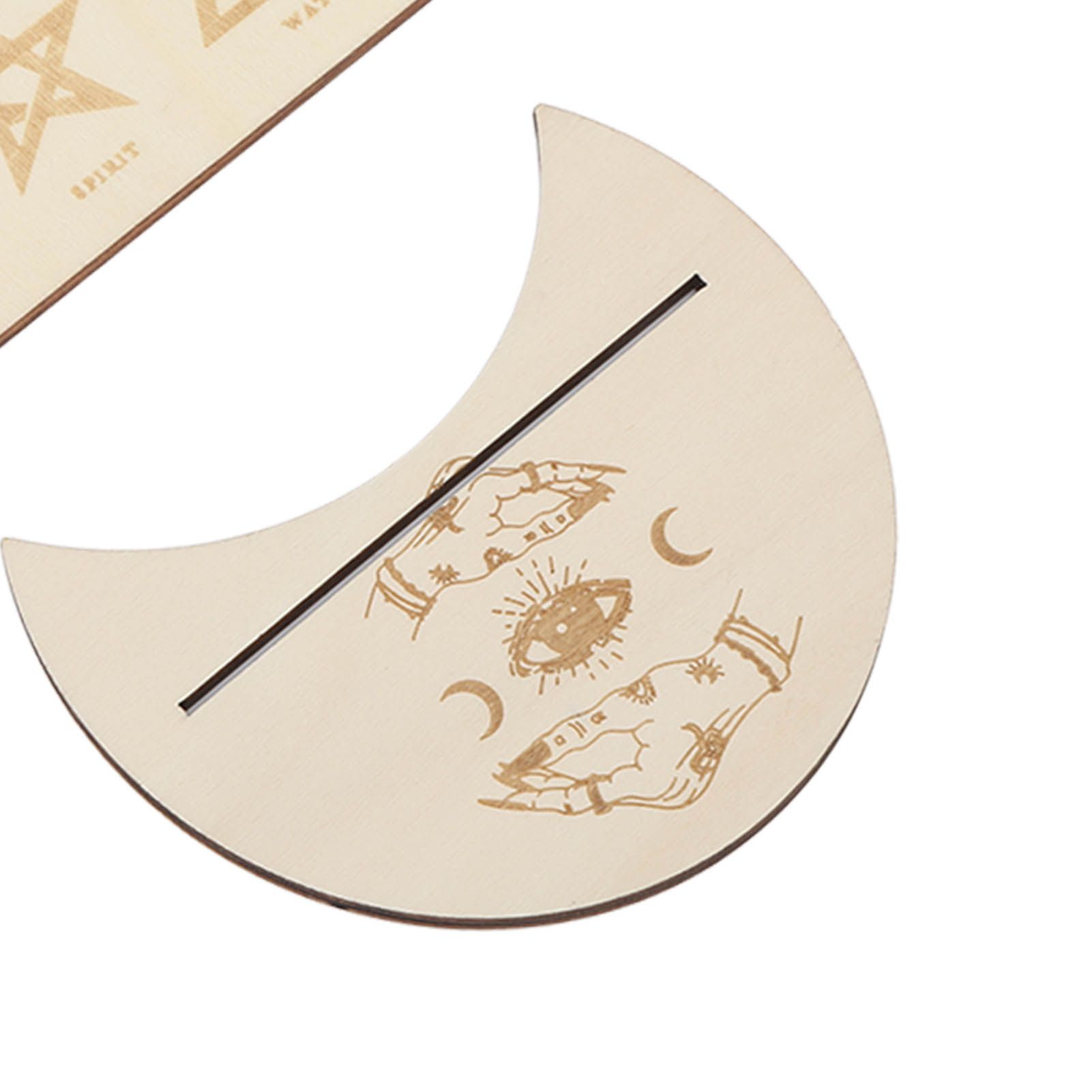 2 Pieces Wooden Tarot Card Stand Holder Stable Moon Shape and Rectangle Wooden view 14