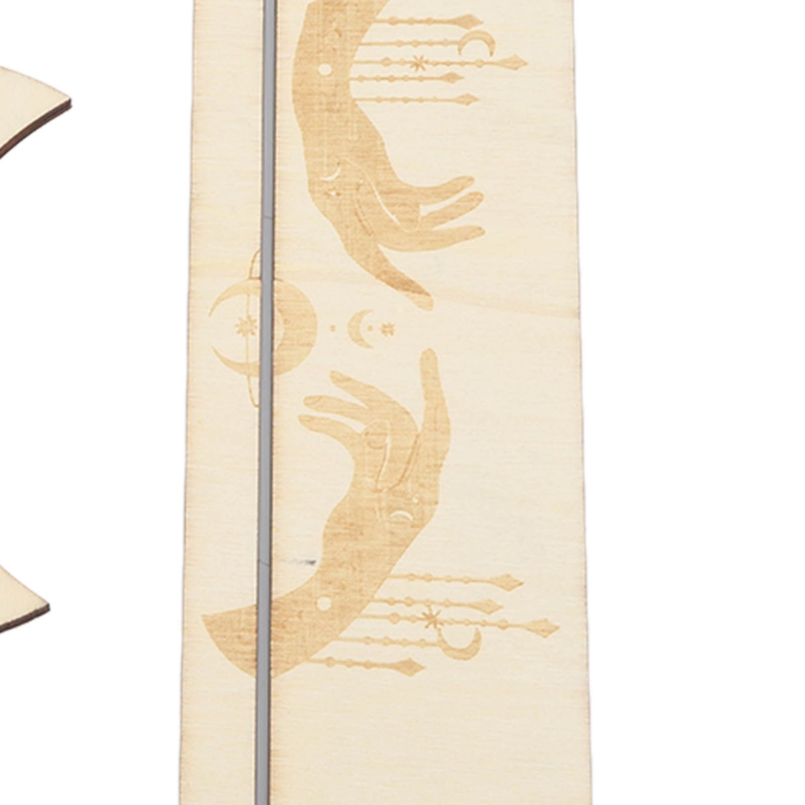 2 Pieces Wooden Tarot Card Stand Holder Stable Moon Shape and Rectangle Wooden view 15