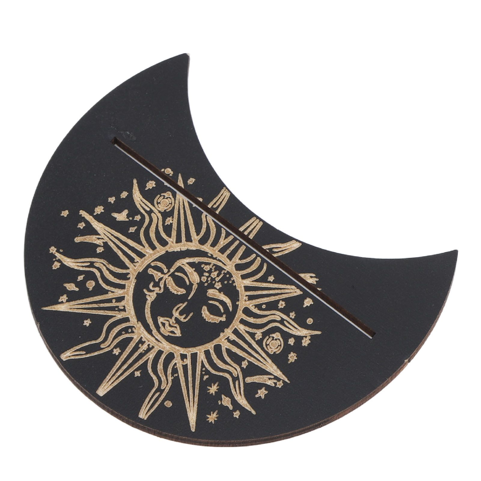 2 Pieces Wooden Tarot Card Stand Holder Moon Shape and Rectangle Wooden Tarot view 13